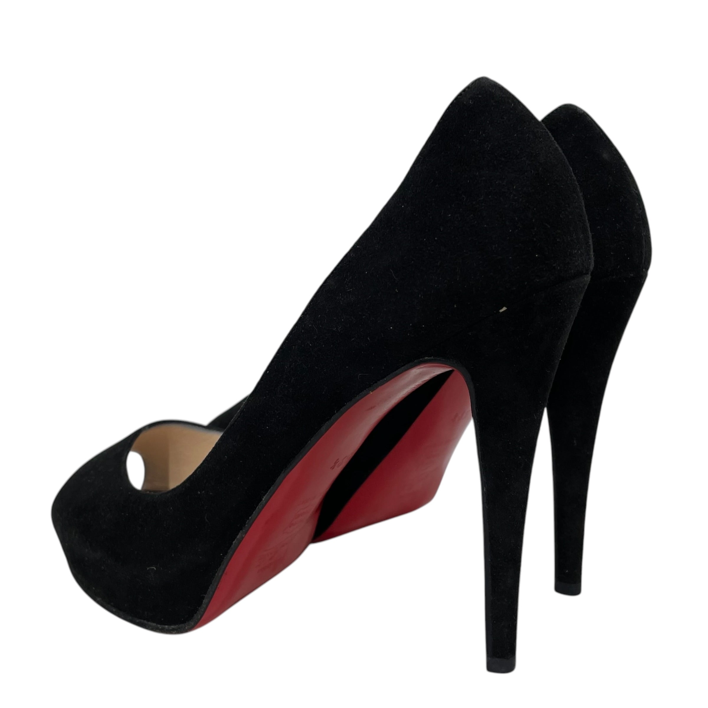 Christian Louboutin/Heels/US 8/Suede/BLK/CHRISTIAN LOUBOUTIN SUEDE HEEL view 2