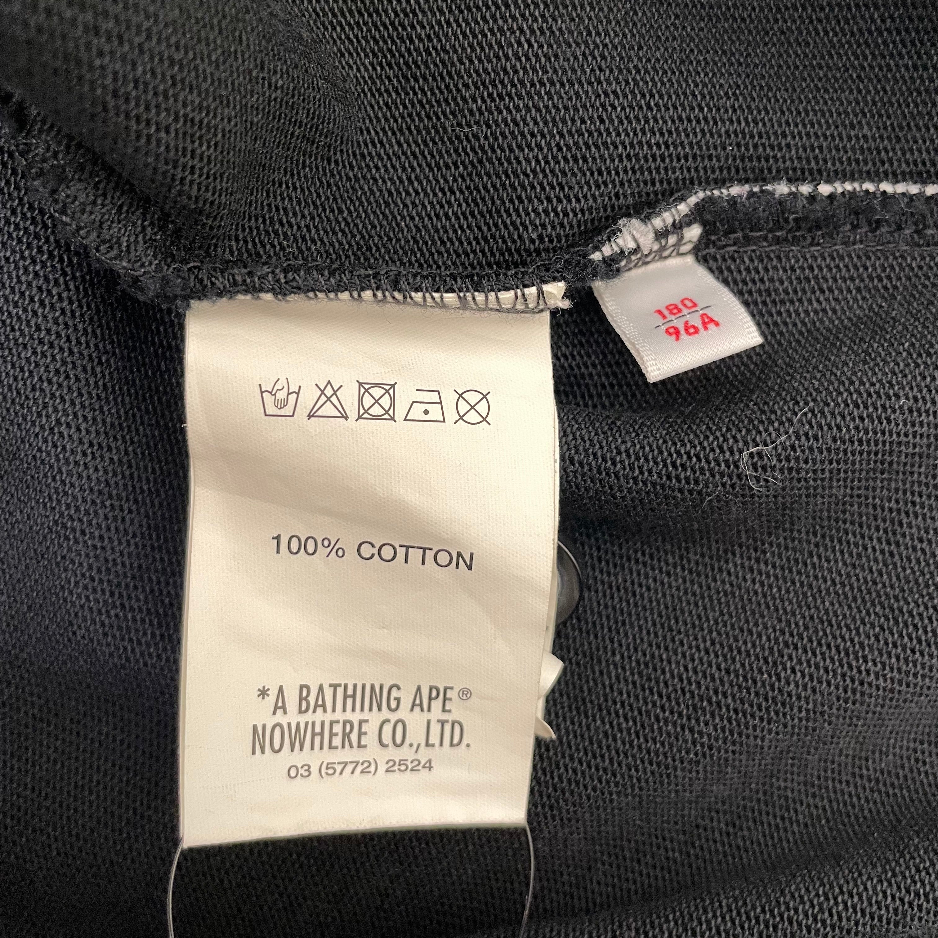 AAPE BY A BATHING APE/SS Shirt/L/Cotton/BLK/Baseball Jersey, AAPENOW logo view 5