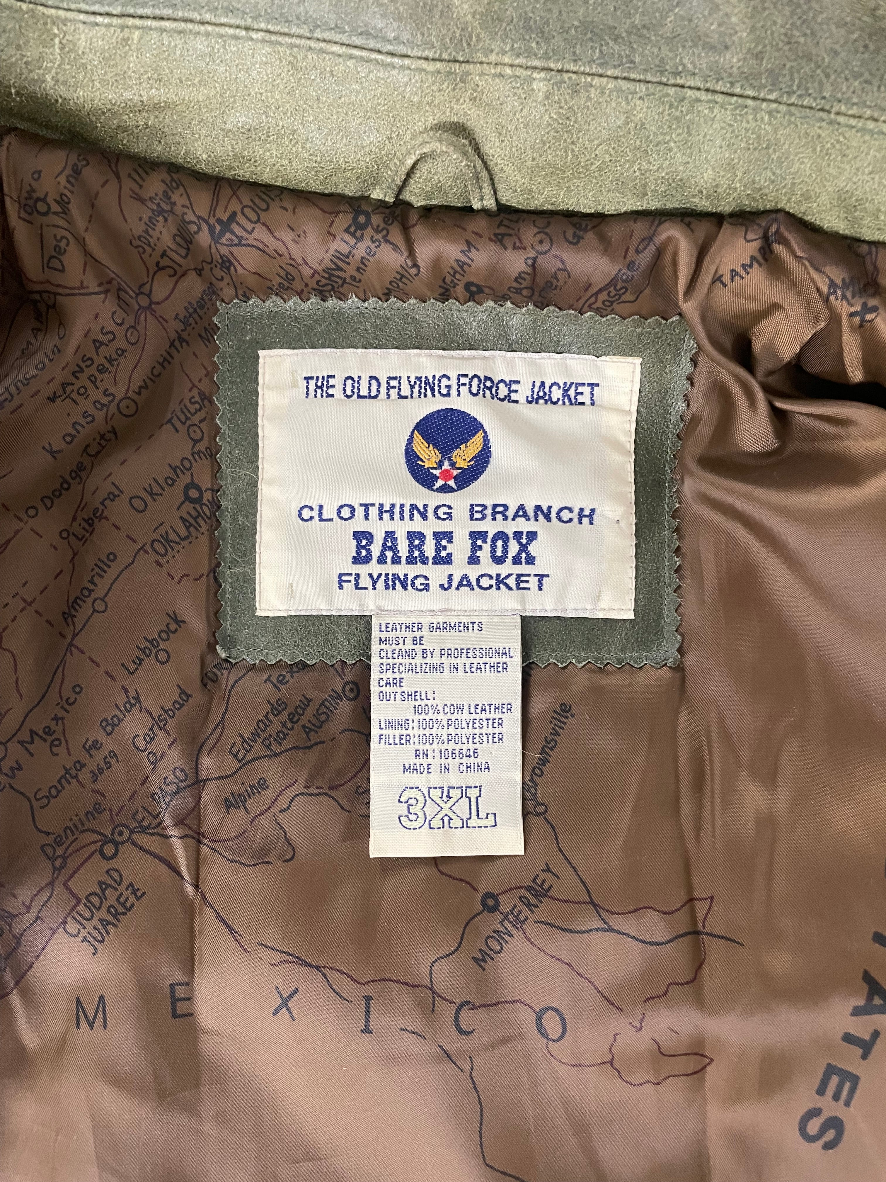 THE OLD FLYING FORCE /Flight Jkt/XXXL/Leather/KHK/BARE FOX view 5