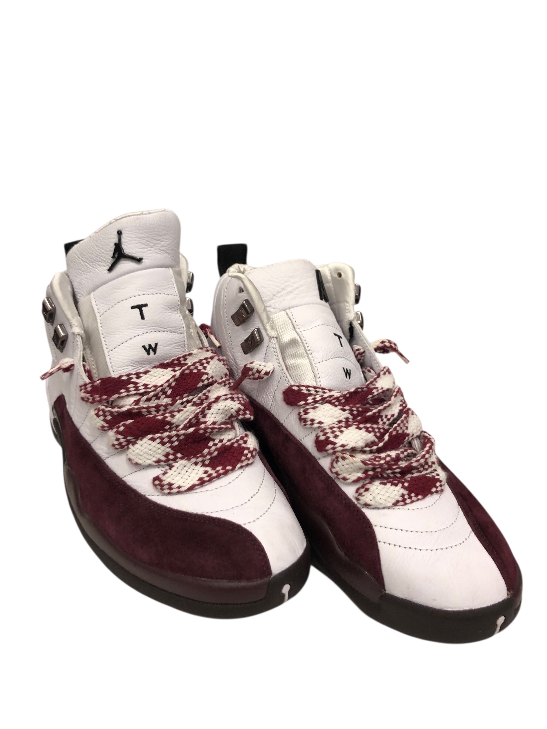 JORDAN BRAND/Hi-Sneakers/UK 13/Leather/WHT/AMM 12 Retro SP view 1