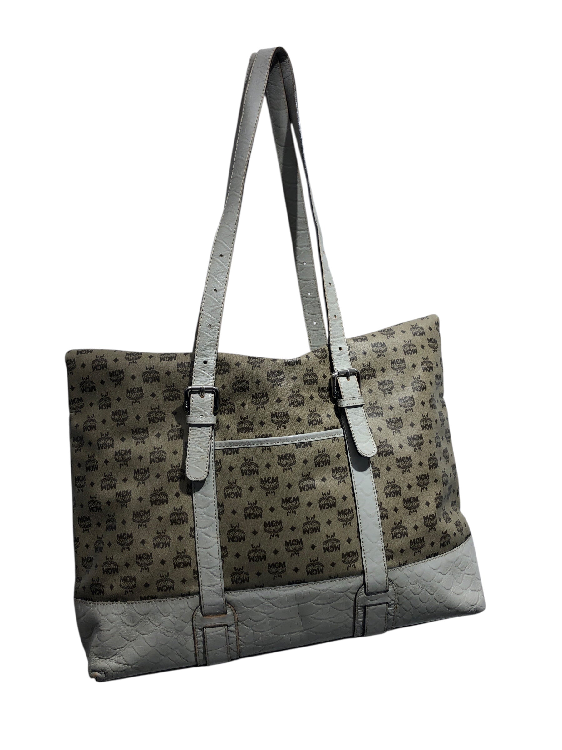 MCM/Tote Bag/Monogram/Leather/GRY/ view 2