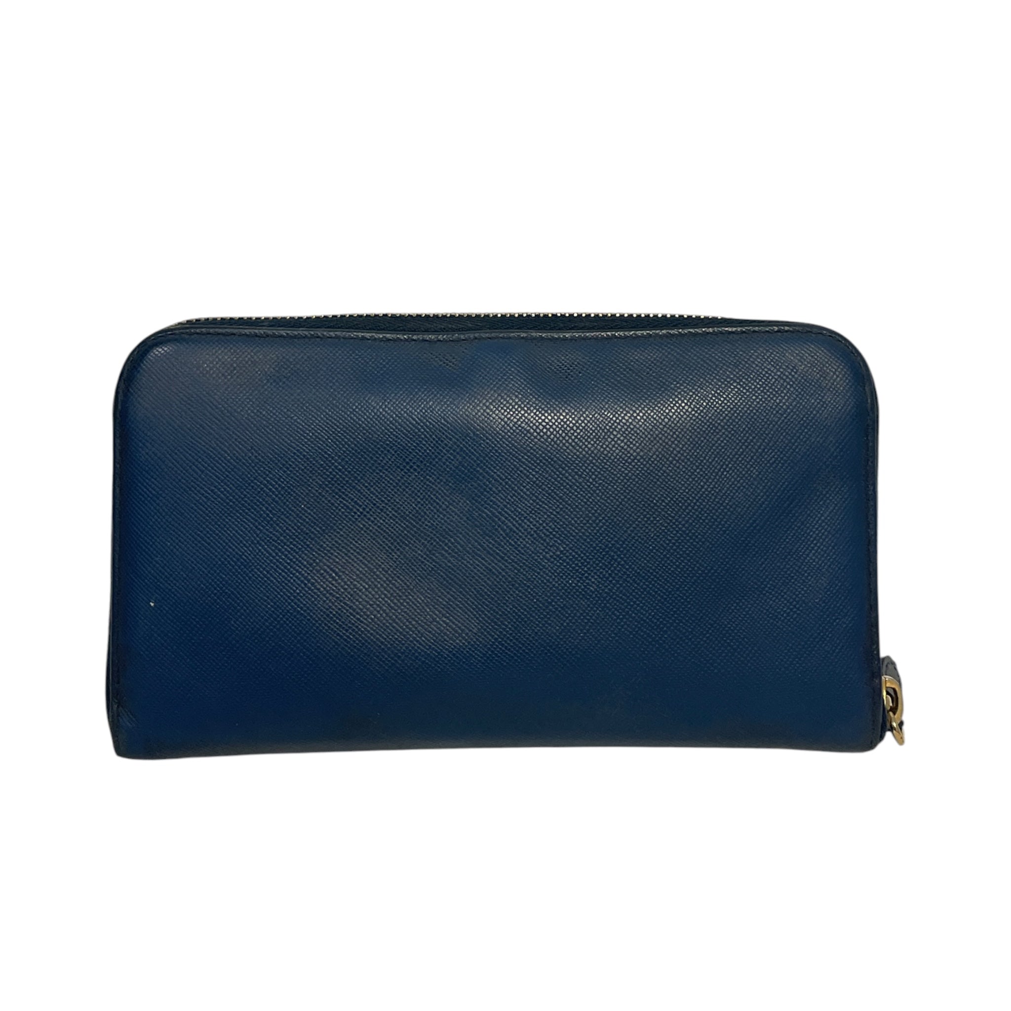 PRADA/Long Wallet/Leather/BLU/L's/DJV6CGB, BOW view 2