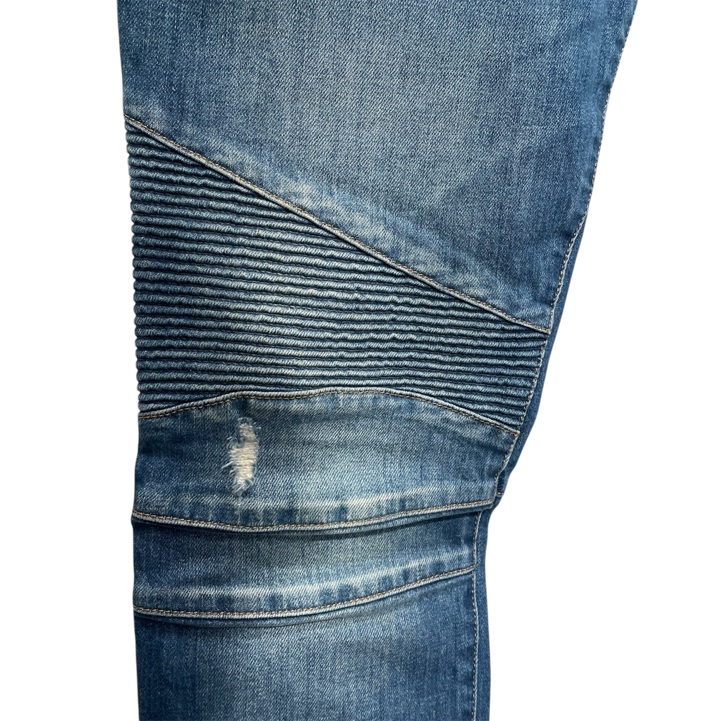 BALMAIN/Skinny Pants/32/Denim/IDG/CLASSIC BIKER view 7