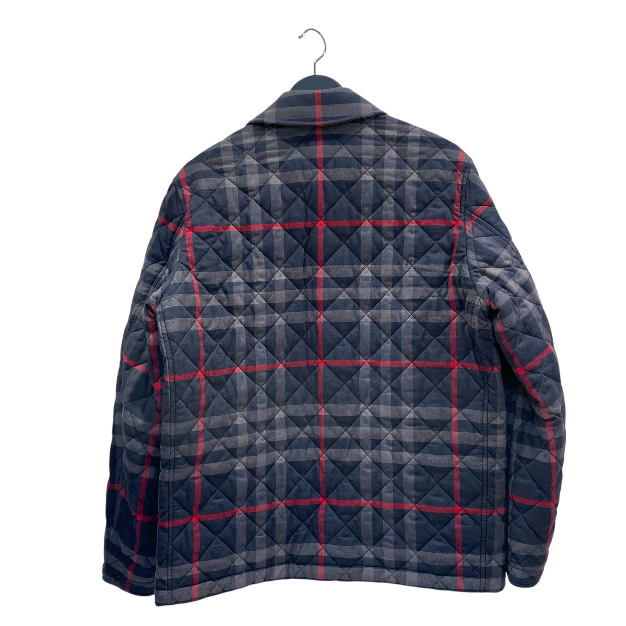 BURBERRY/Quilted Jkt/XS/Cotton/NVY/Plaid/navy/red/ black lining view 3