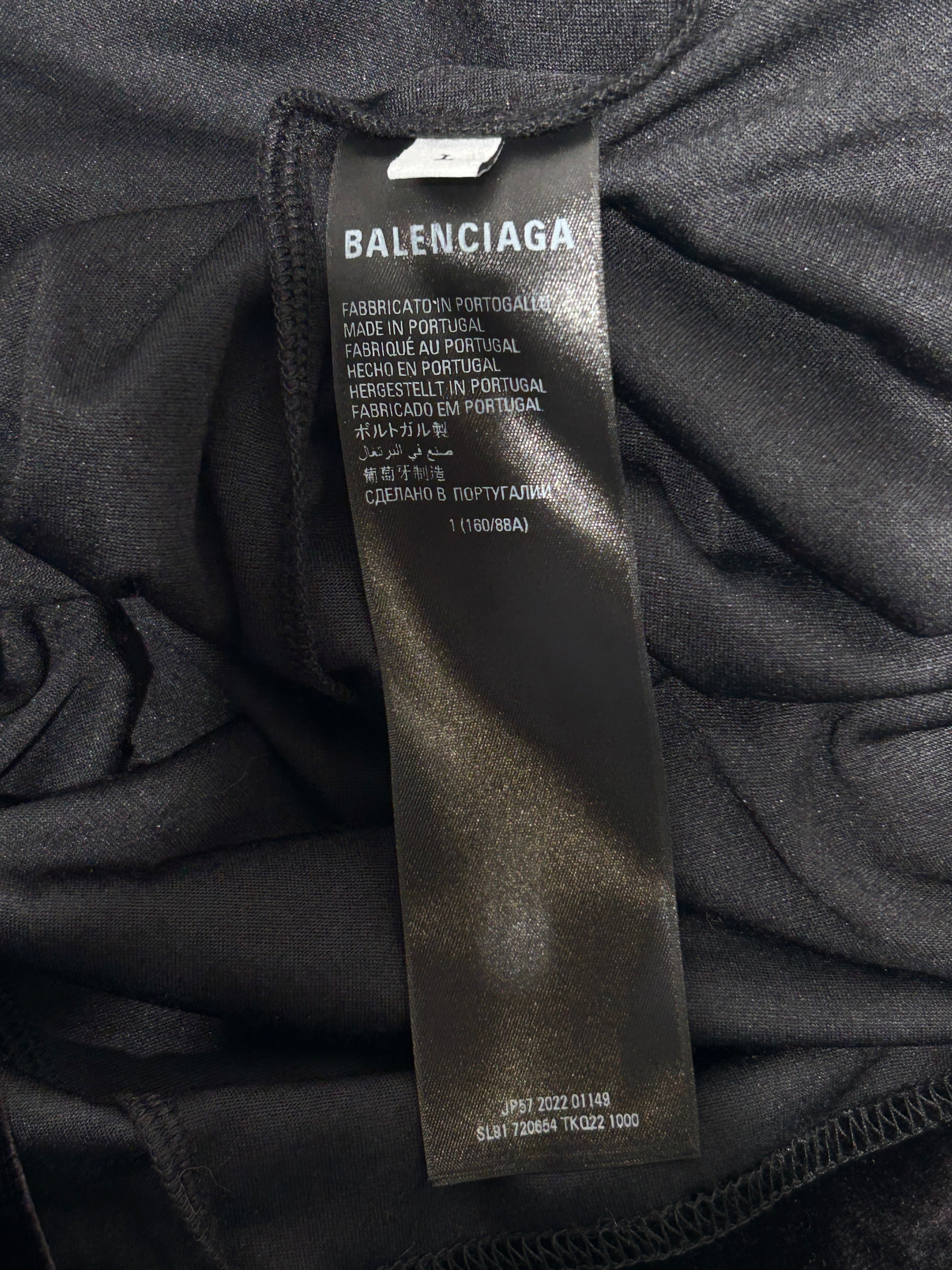 BALENCIAGA/Hoodie/1/Velour/BLK/ view 4