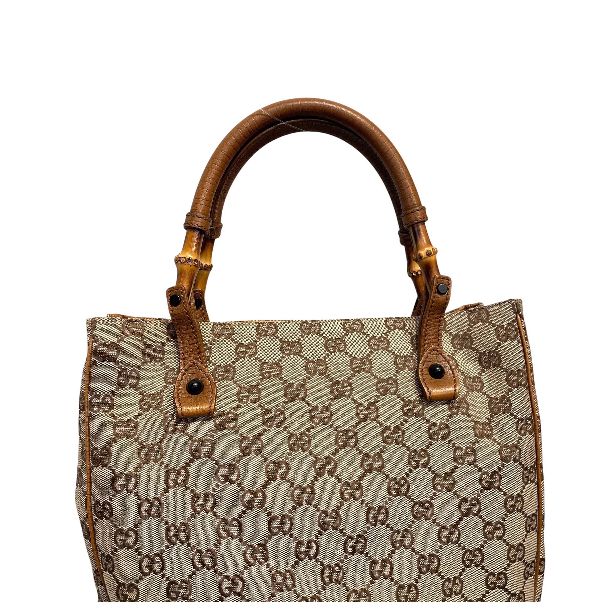 GUCCI/Tote Bag/Monogram/BEG/Bamboo Tote view 2