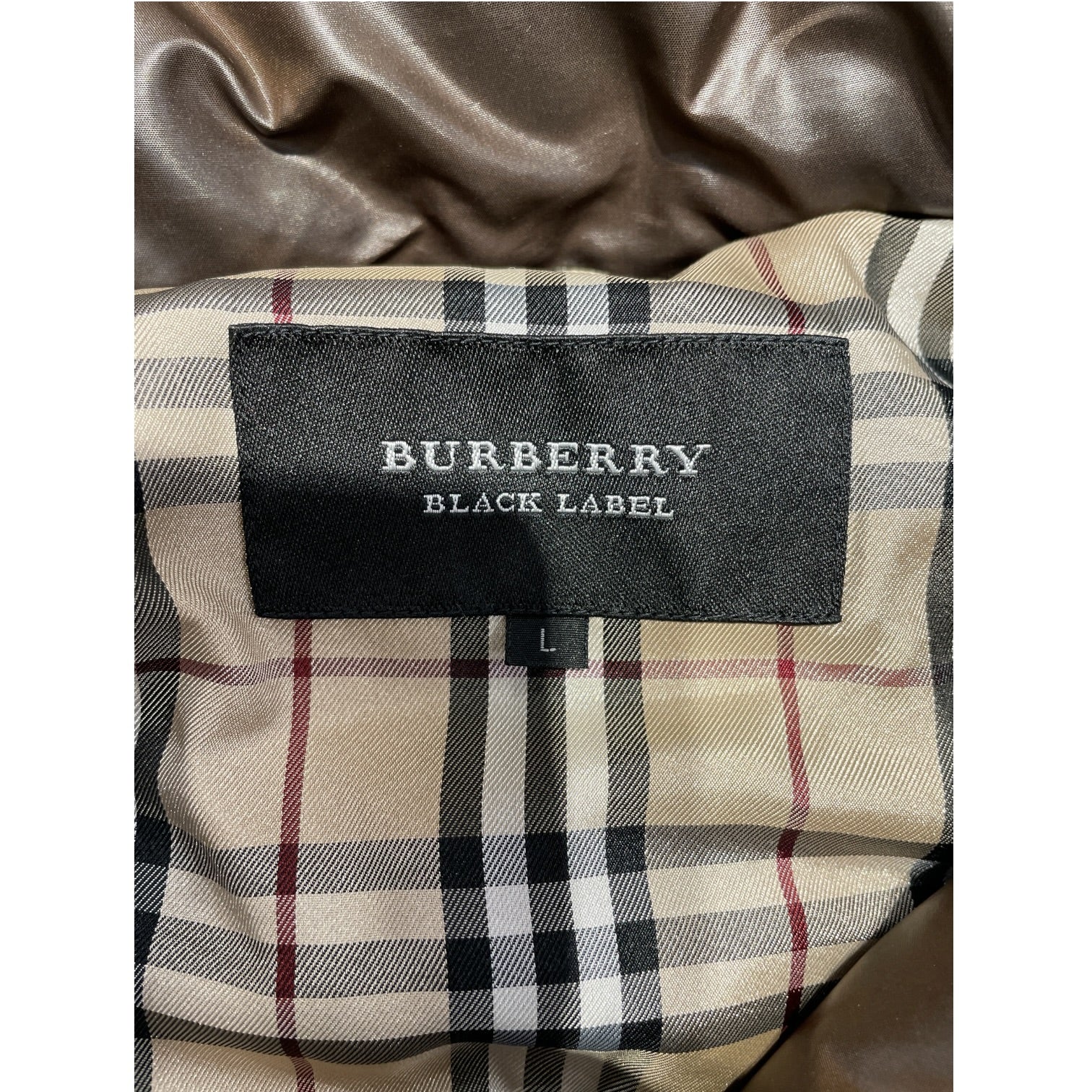 BURBERRY BLACK LABEL/Puffer Jkt/L/Nylon/BRW/Down Puffer Bomber Jacket view 3