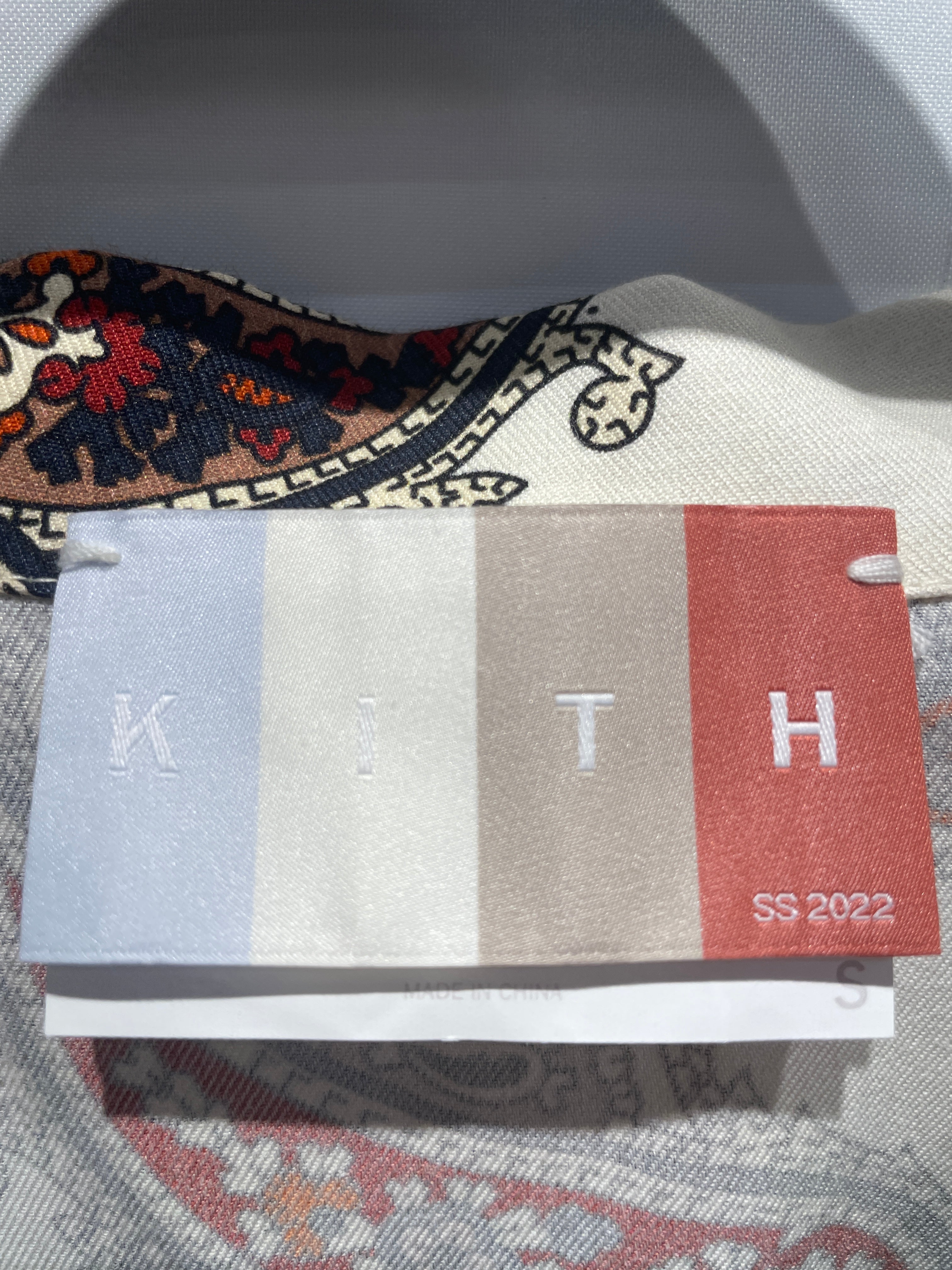KITH/LS Shirt/S/Cotton/CRM/Floral Pattern/Orange Paisley view 3