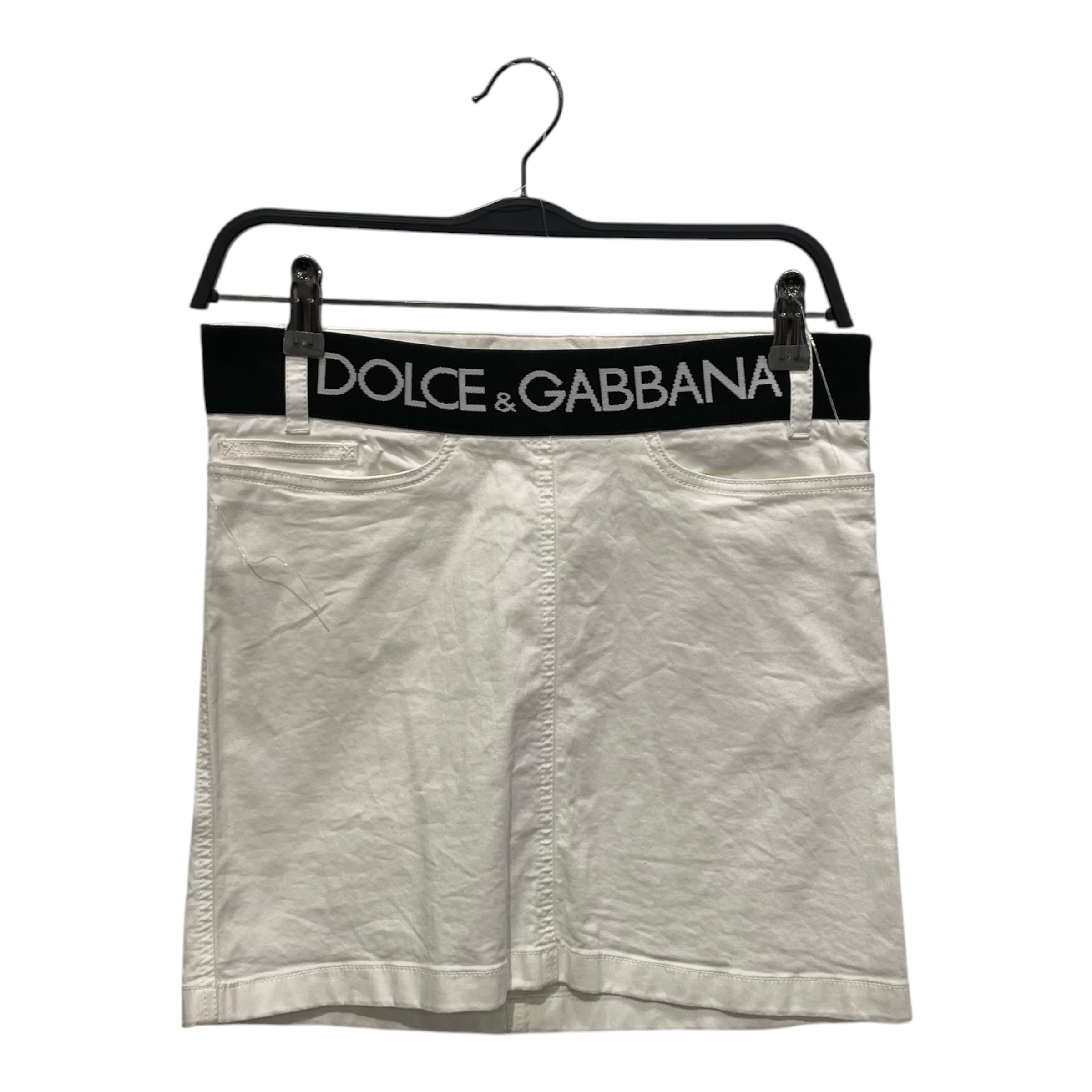 DOLCE&GABBANA/Skirt/36/Cotton/WHT/DOLCE GABBANA BAND view 1