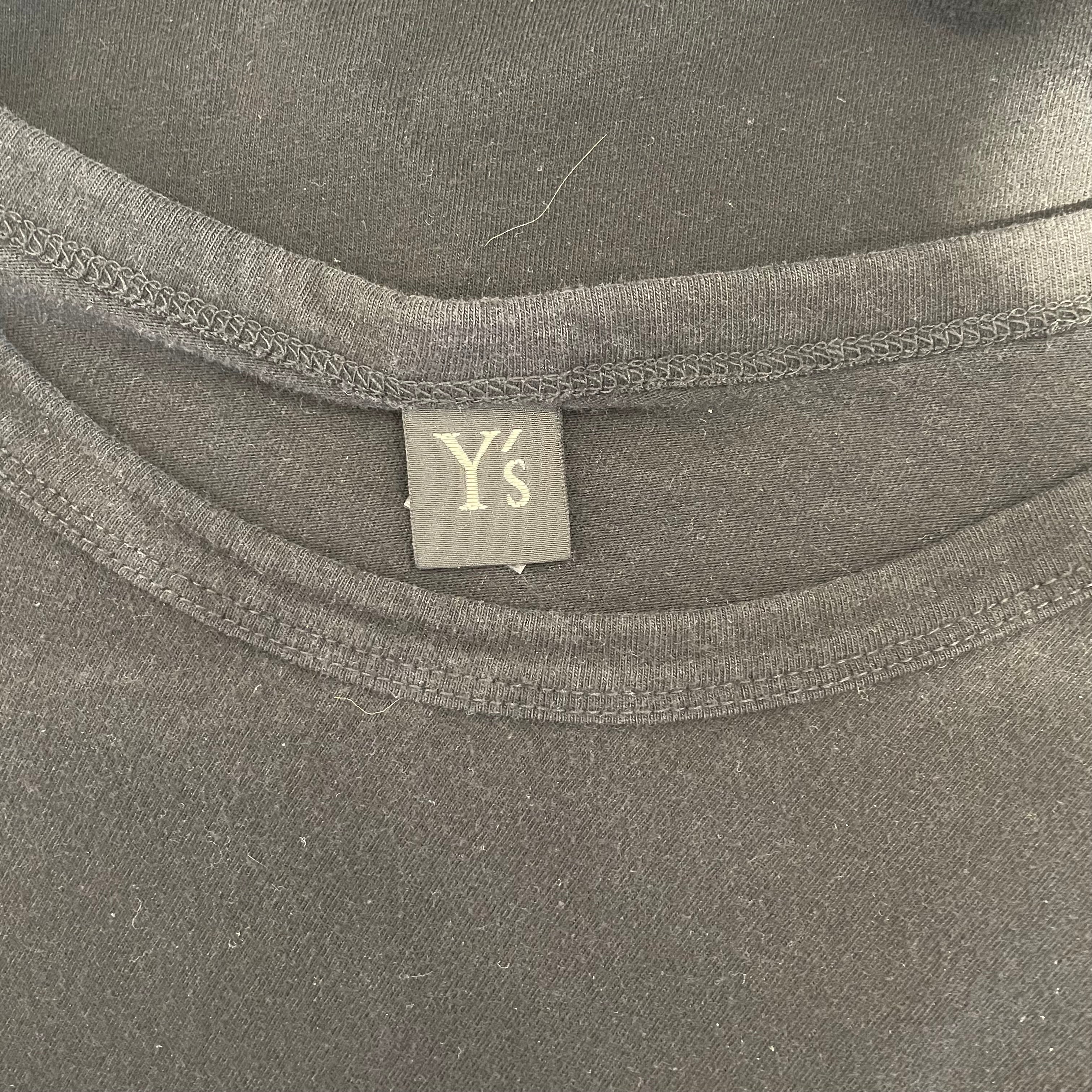 Y's/T-Shirt/2/Cotton/BLK/asymetric view 3