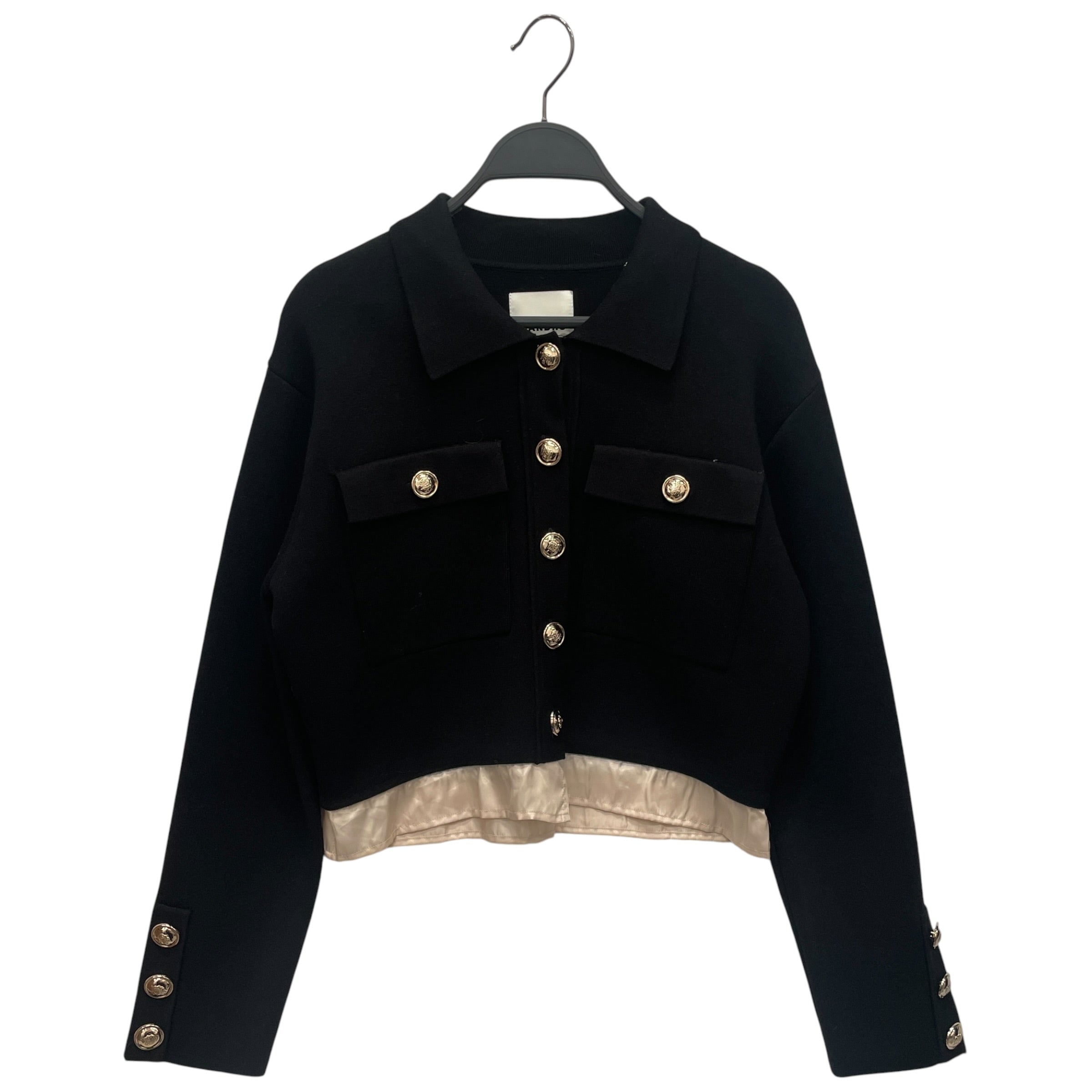 sandro/Jacket/0/BLK/HAYLO CONTRAST TRIM view 1