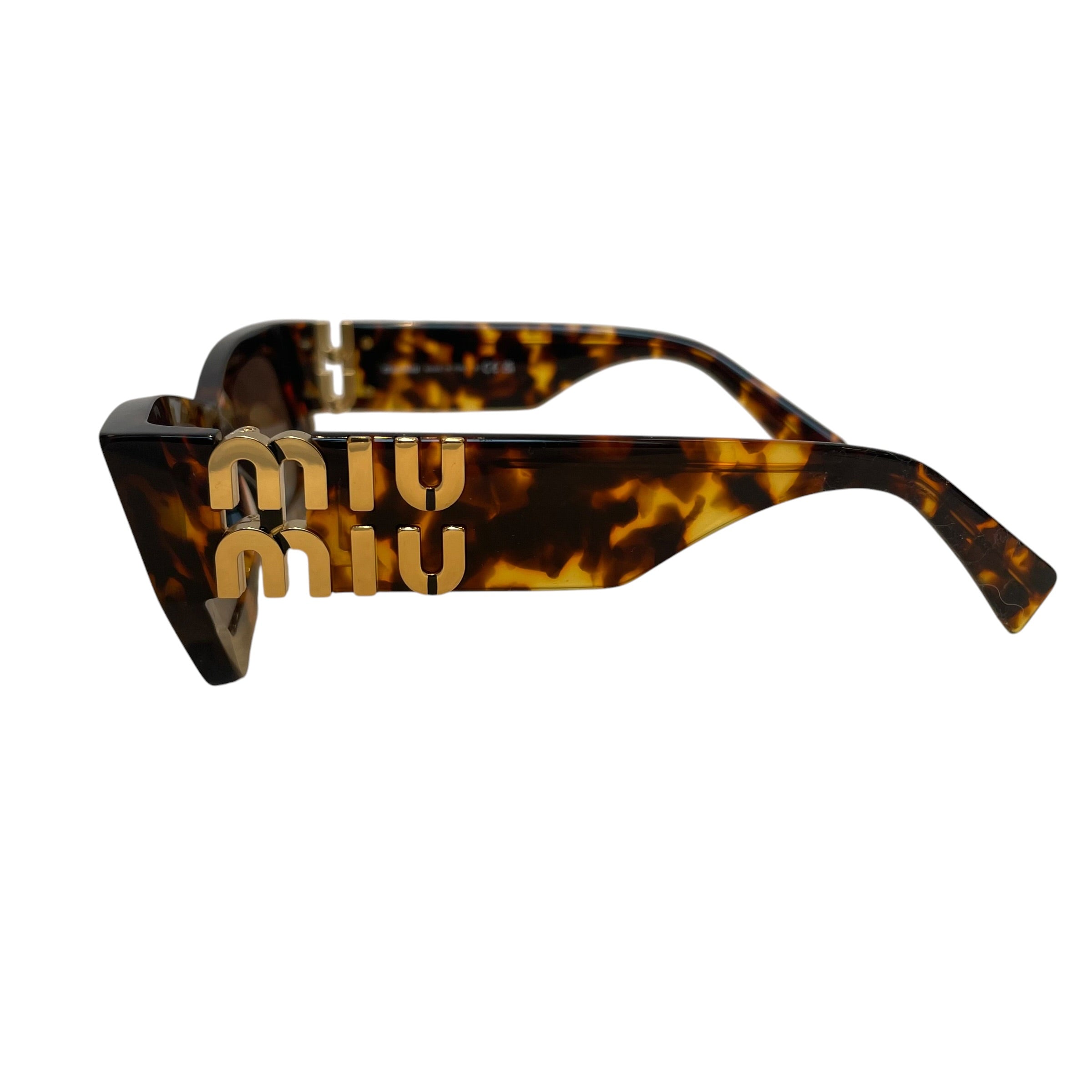 MIU MIU/Sunglasses/Animal Pattern/Tortoiseshell Pattern/BRW/L's/SMUB09/OVAL SHAPE/PNK SHADE view 2