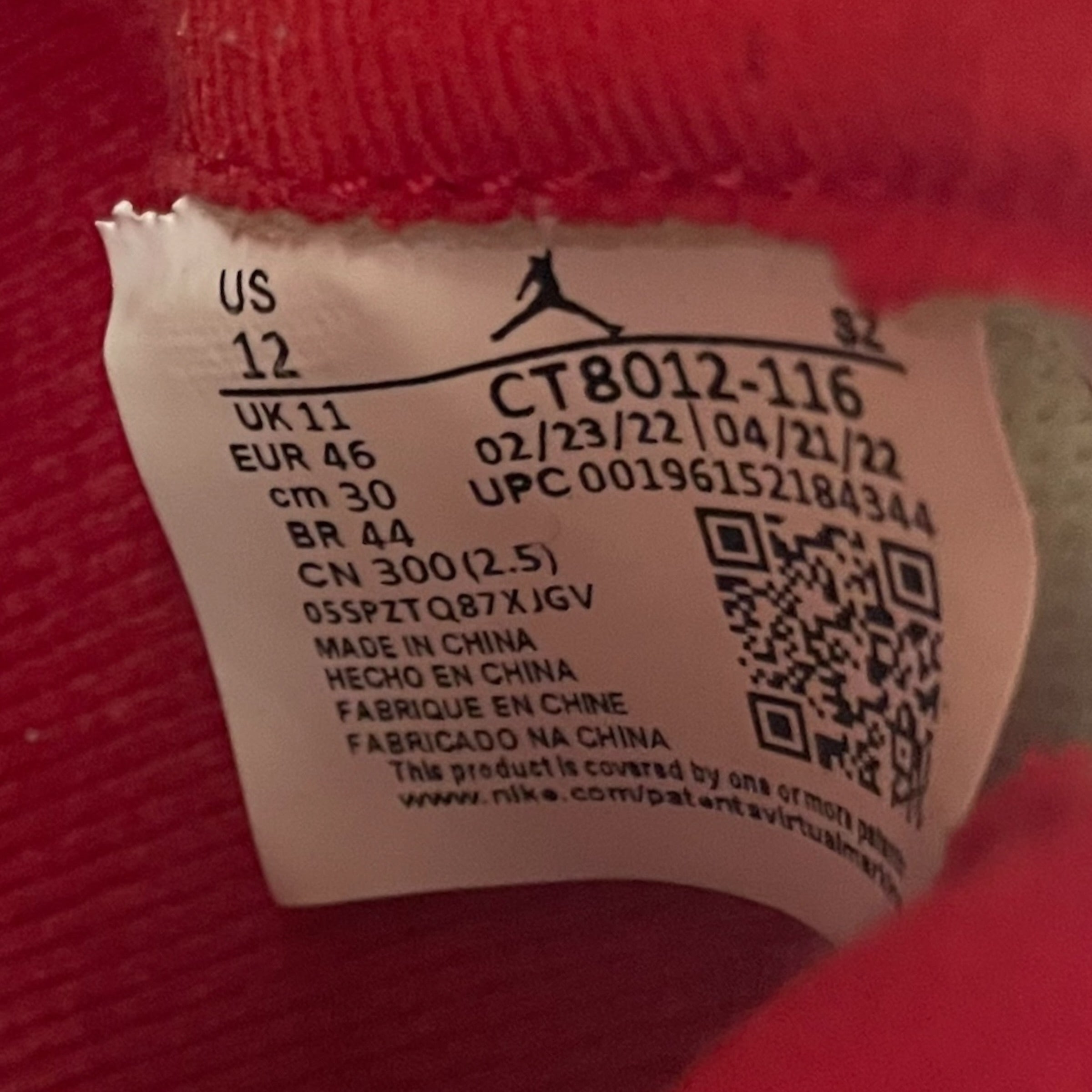 NIKE/Hi-Sneakers/US 12/RED/jordan 11 cherry view 8