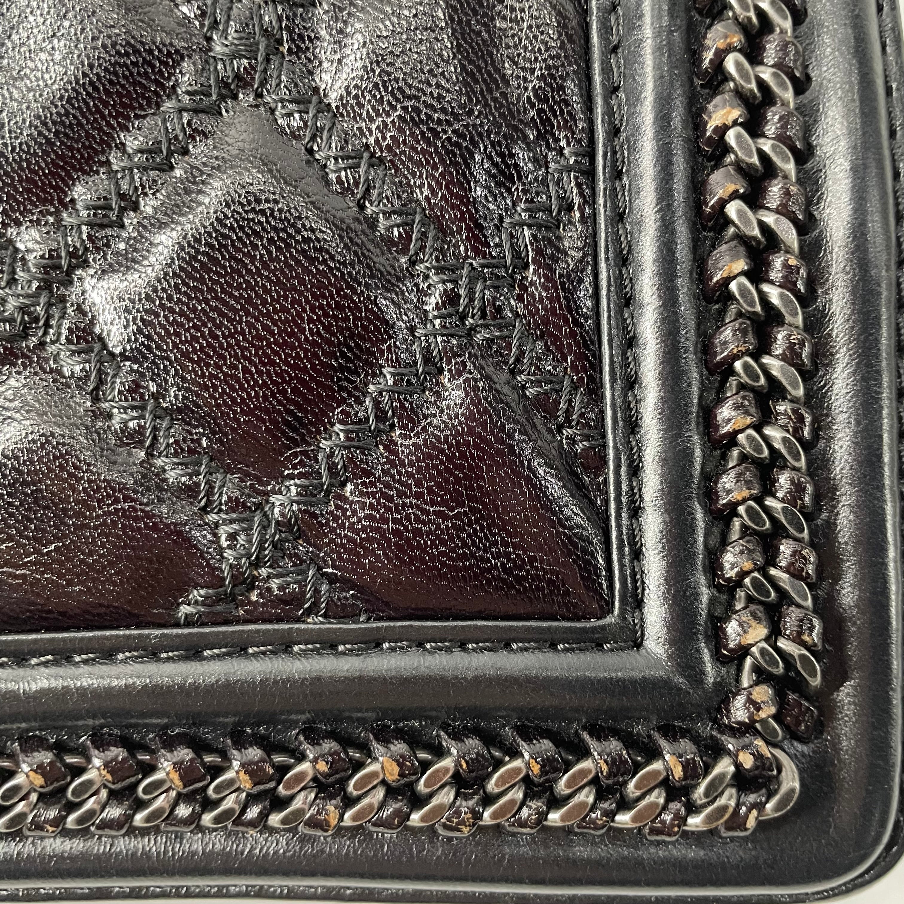 CHANEL/Cross Body Bag/Leather/BLK/21206470 QUILTED CHAIN BORDER view 7