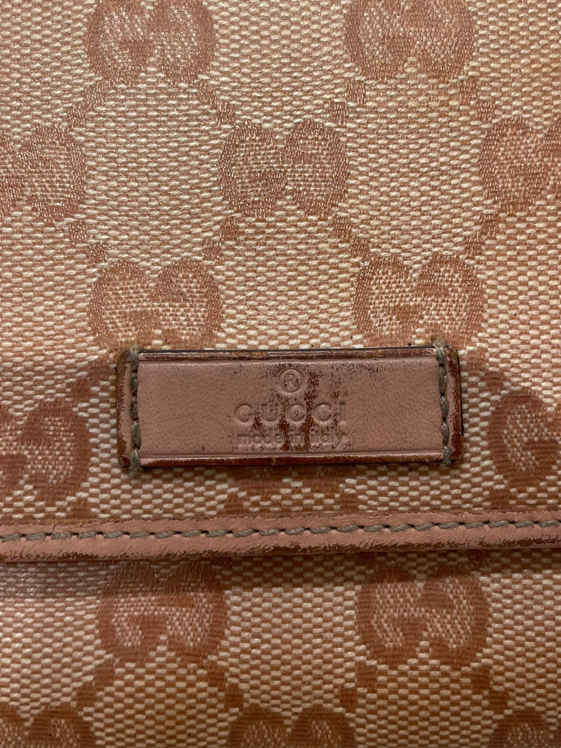 GUCCI/Bifold Wallet/Monogram/Leather/BEG/L's/ view 4