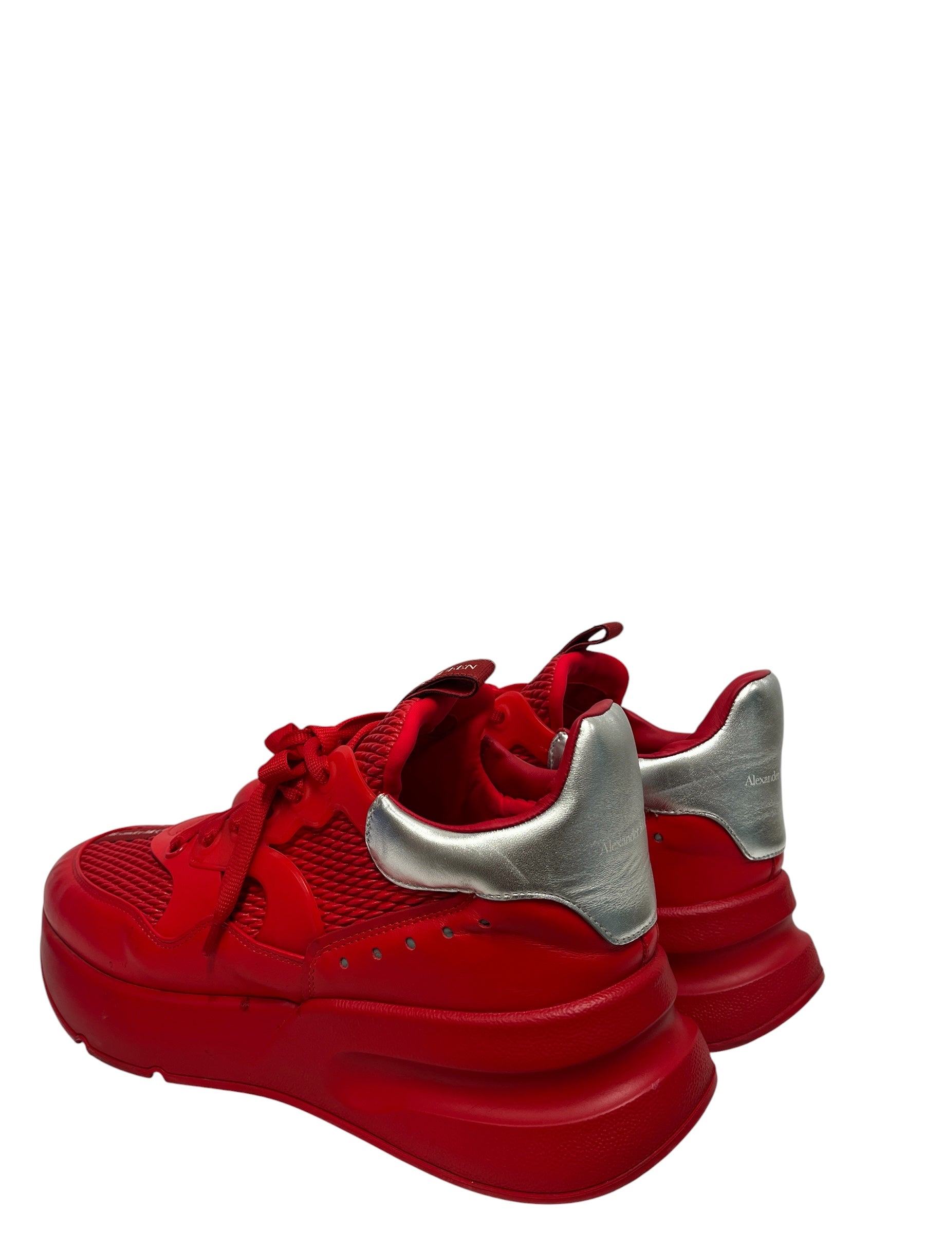 Alexander McQueen/Low-Sneakers/EU 44/Leather/RED/U-Tip/LEATHER CHUNKY view 2