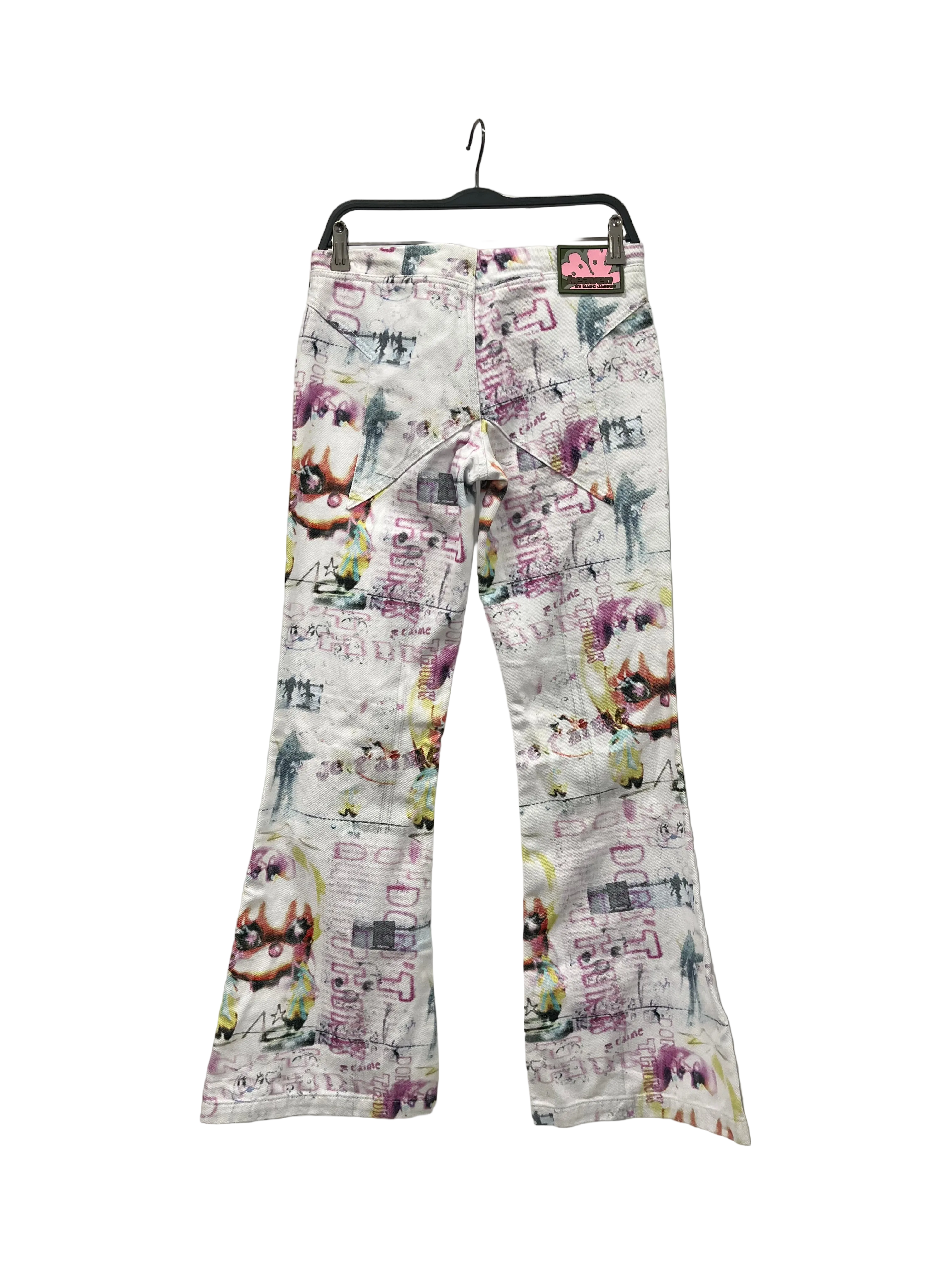 Heaven By Marc Jacobs/Skinny Pants/S/All Over Print/Cotton/WHT/Low-rise/CARTOON & GRAFFITI PRINT view 2