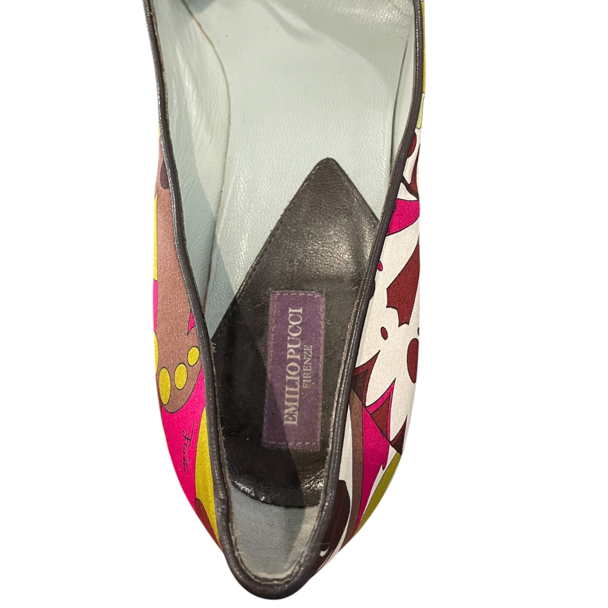 EMILIO PUCCI/Heels/EU 38/All Over Print/MLT/EMILIO PUCCI WHT/GRN/PNK HEEL view 3