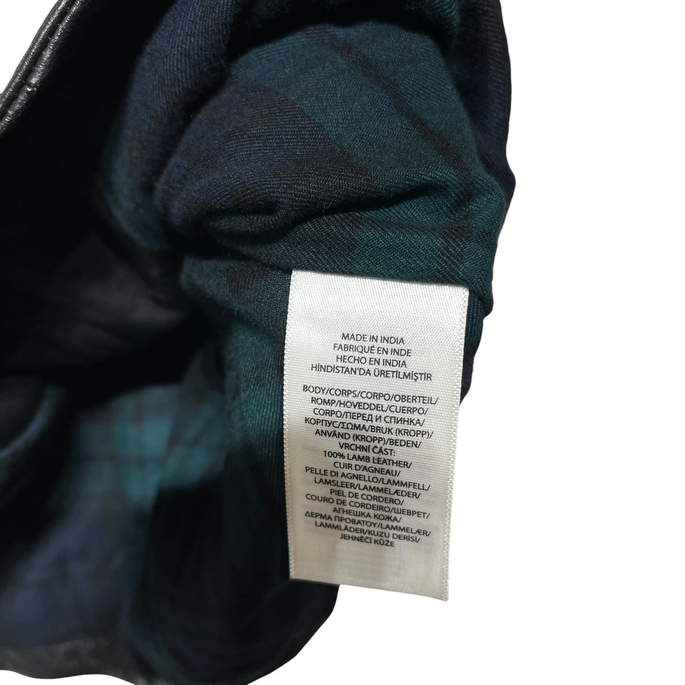 POLO RALPH LAUREN/Leather Jkt/S/Lambskin/BLK/LAMBSKIN FULL ZIP view 3