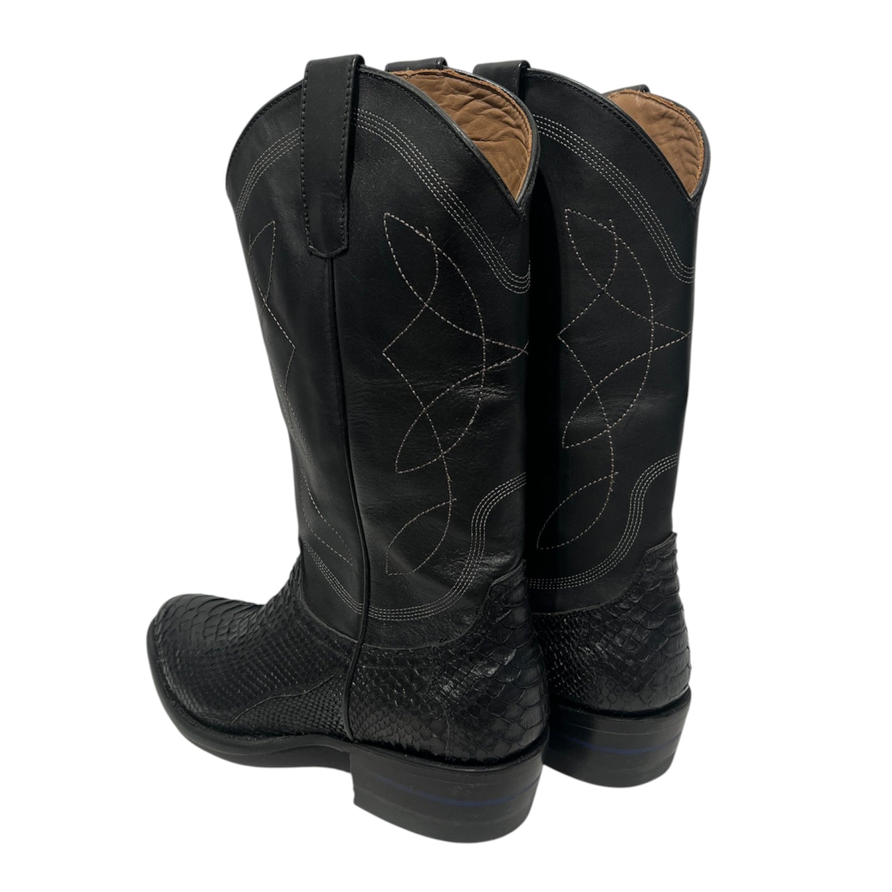 ALVIES/Cowboy Boots/US 9/Leather/BLK/PYTHON 6TH STREET view 2