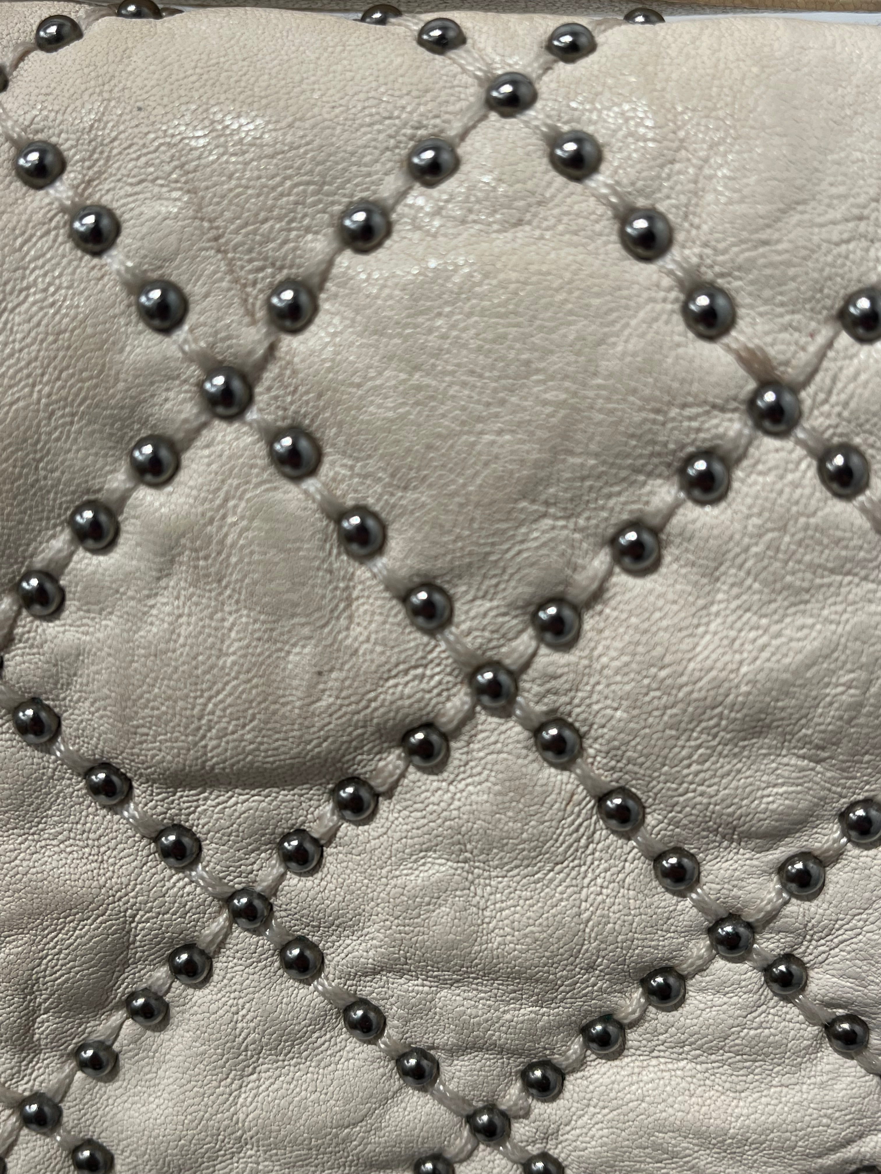 CHANEL/Bag/Leather/WHT/MEDIUM STUDDED BAG view 11
