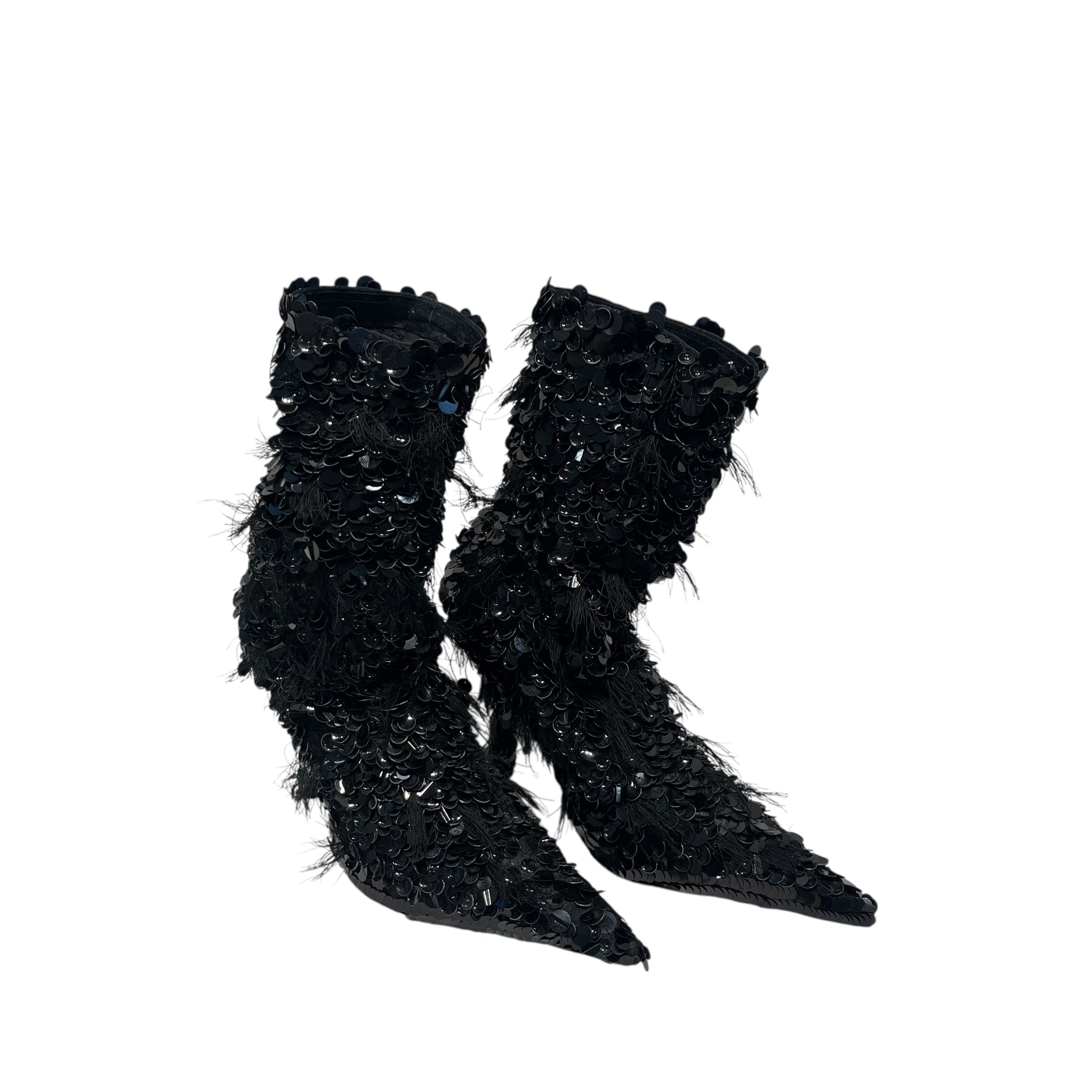 BALENCIAGA/Booties/EU 36/BLK/peacock plastic view 1