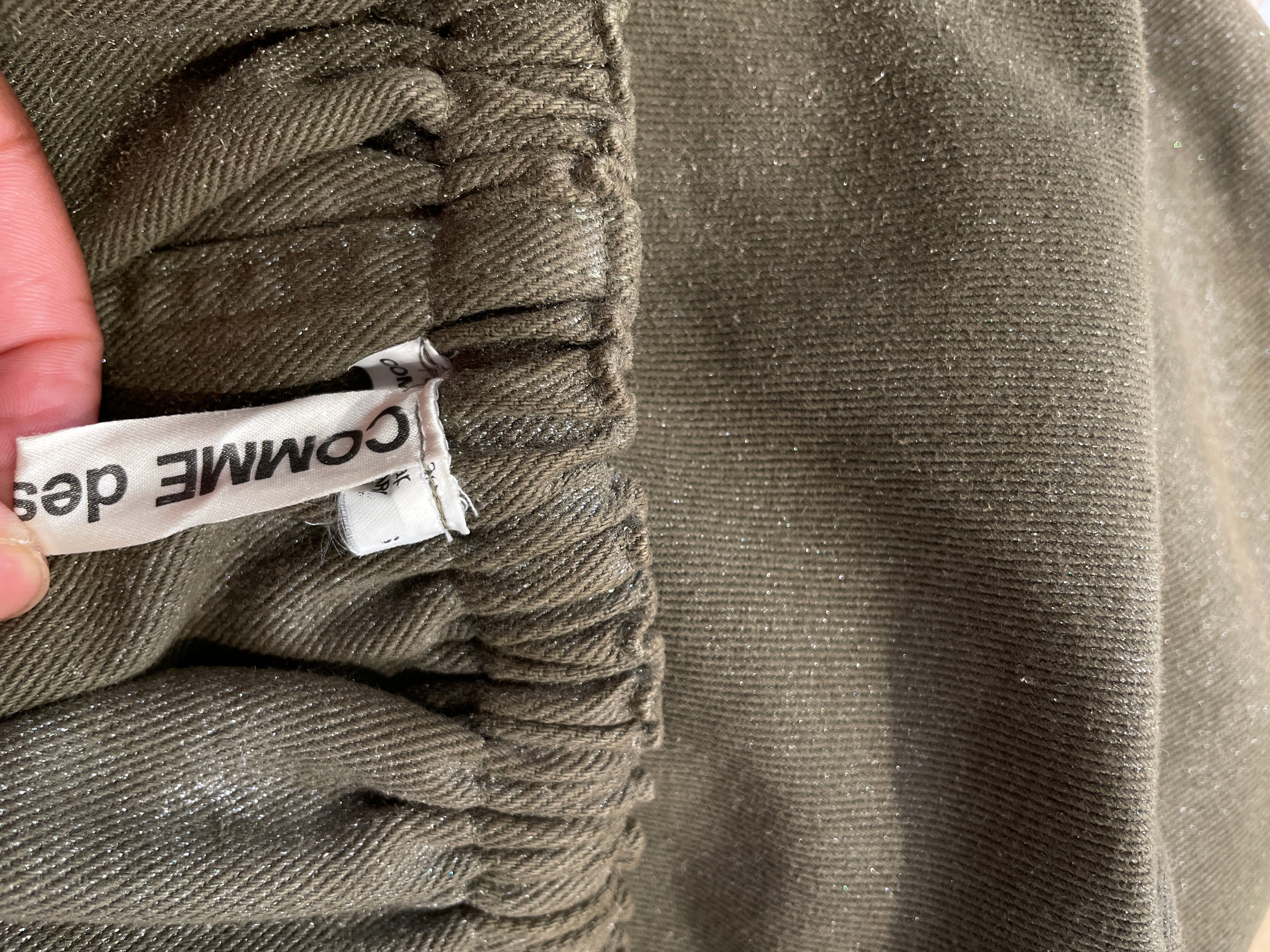 COMME des GARCONS/Long Skirt/Denim/GRN/TIE WAIST / GLITTER view 3