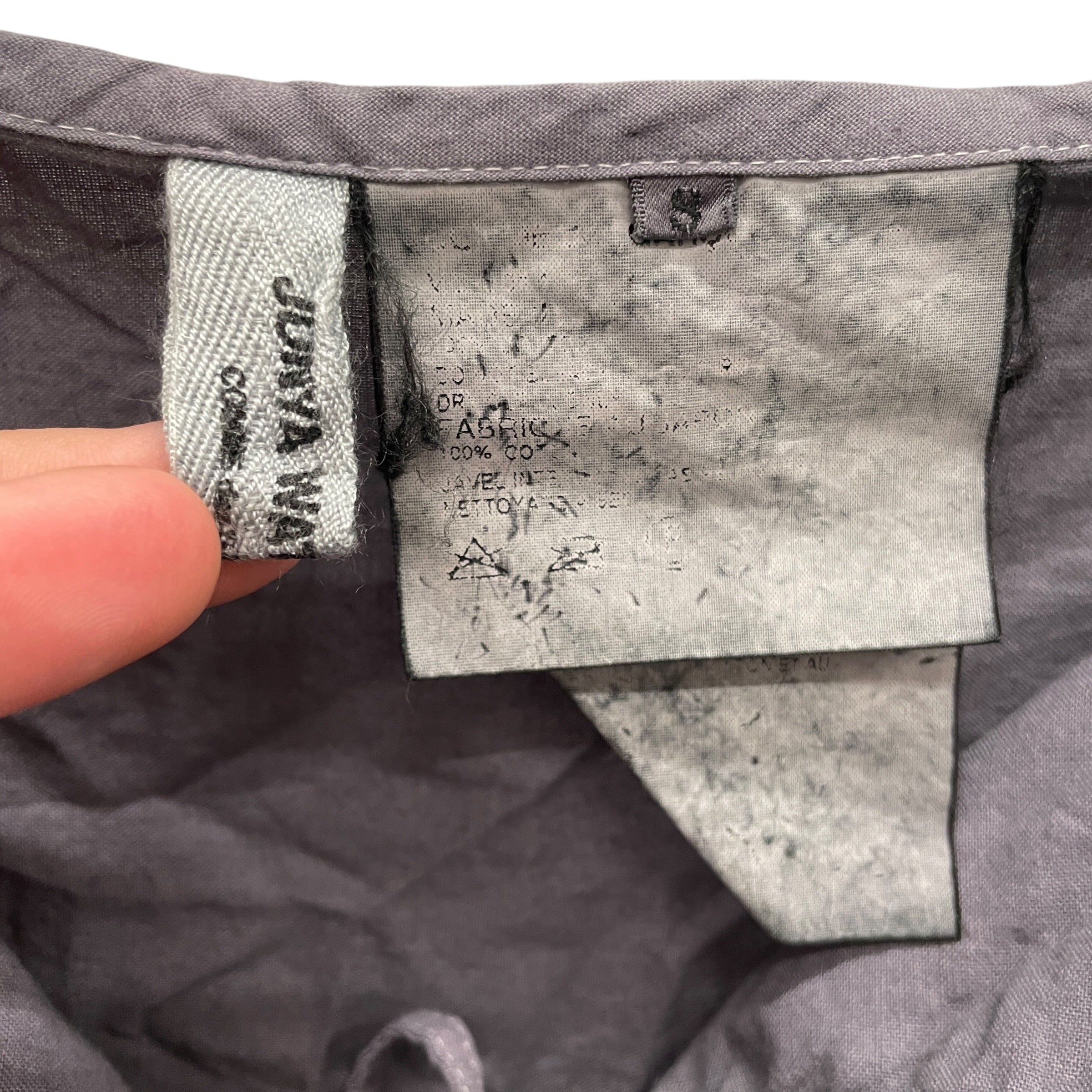 JUNYA WATANABE COMME des GARCONS/Long Skirt/S/Cotton/GRY/AD2004 RAW HEM WRAP SKIRT view 3