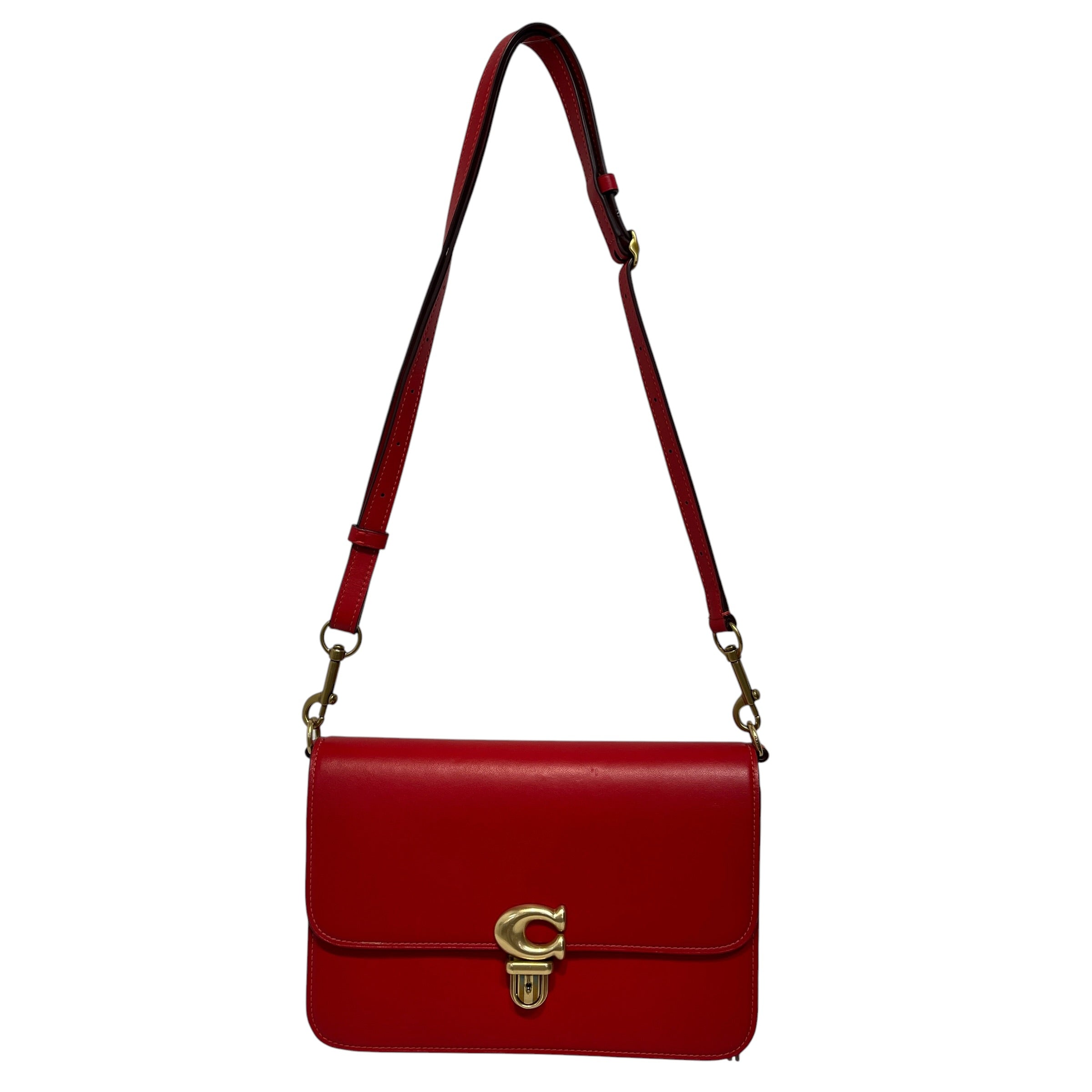COACH/Hand Bag/Leather/RED/Shoulder Bag Studio view 1