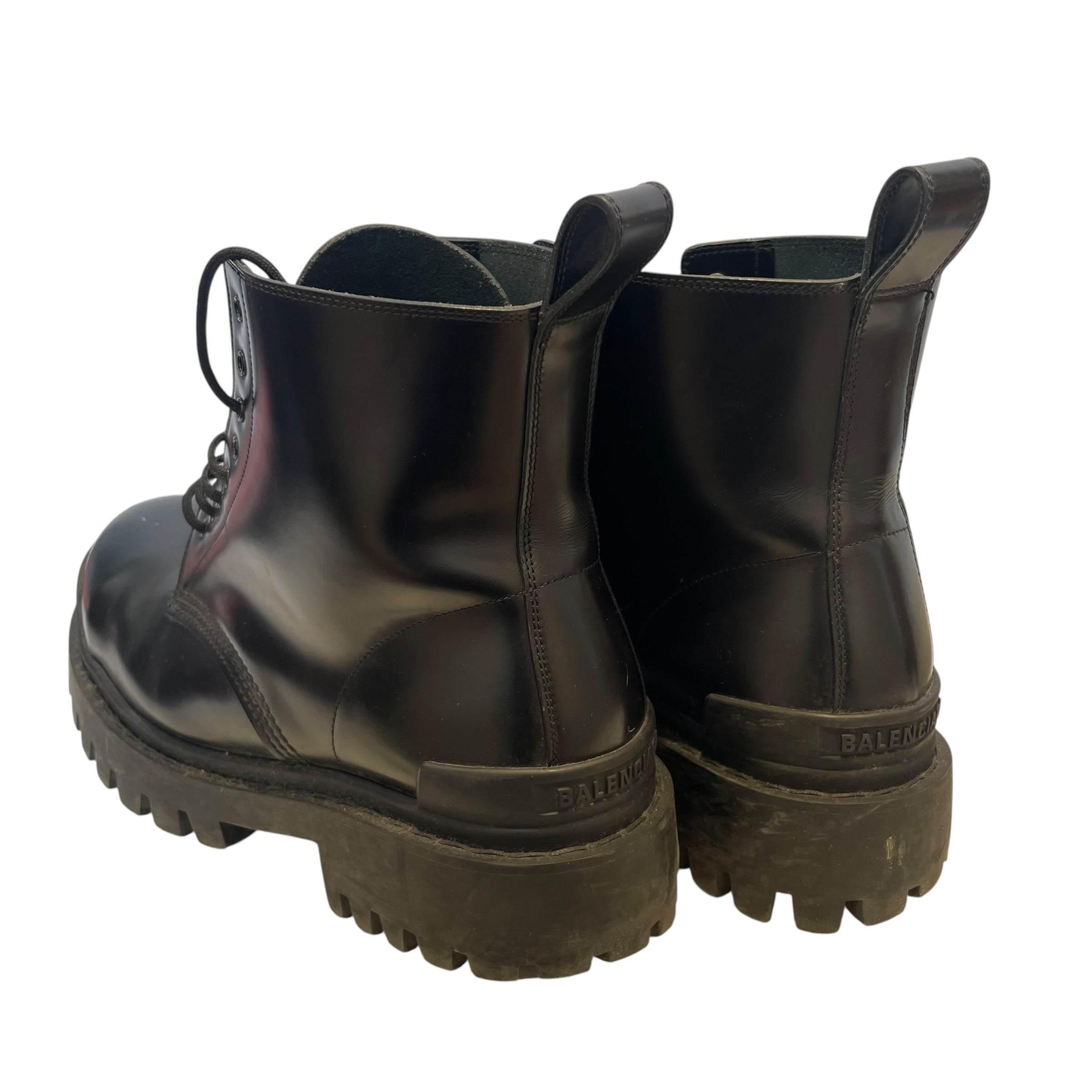 BALENCIAGA/Lace Up Boots/EU 44/Leather/BLK/STRIKE BOOTS/COMBAT BOOTS view 2