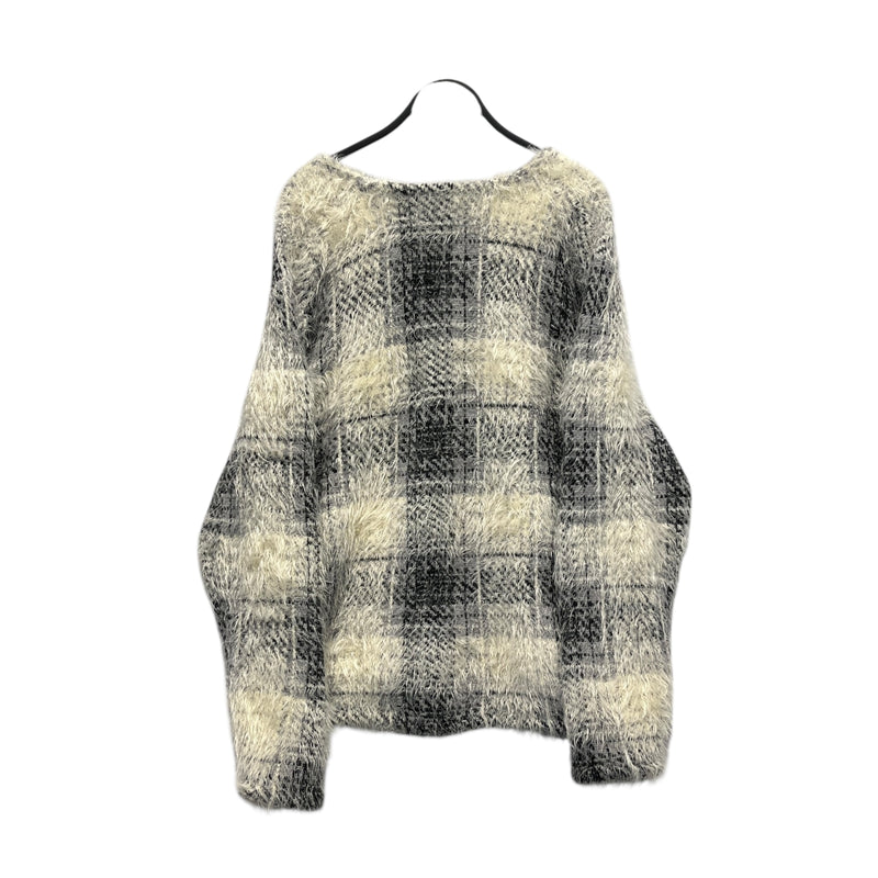 STUSSY/Cardigan/M/Plaid/WHT/Hairy Plaid Cardigan