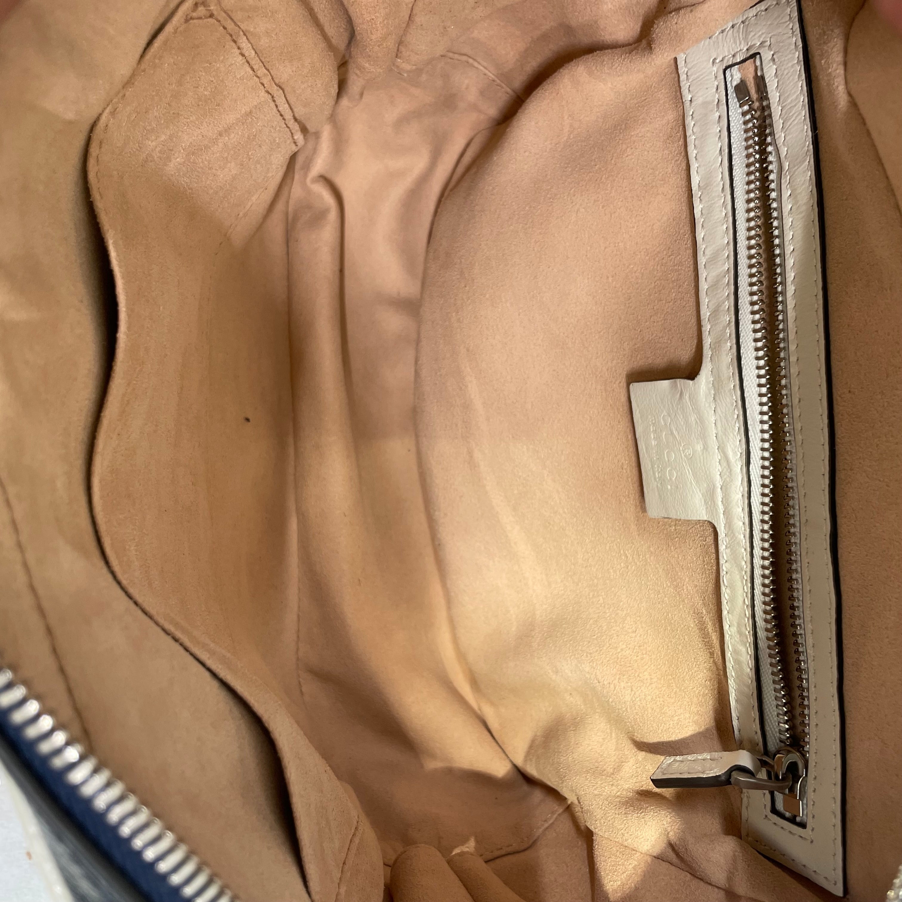 GUCCI/Cross Body Bag/Leather/NVY/mall camera/marmot/bamboo view 5