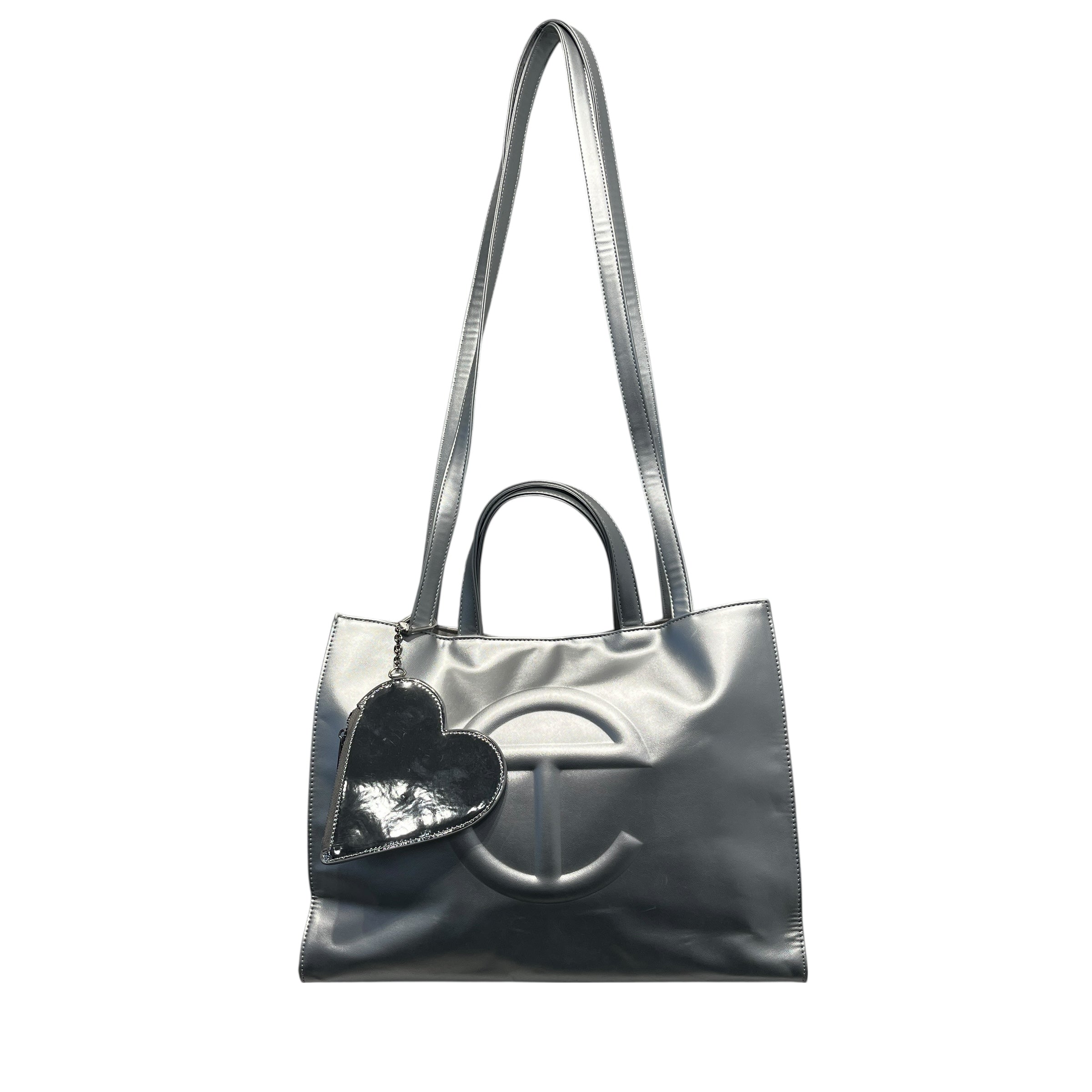 Telfar/Tote Bag/M/Polyester/SLV/tote shopping bag long strap view 1