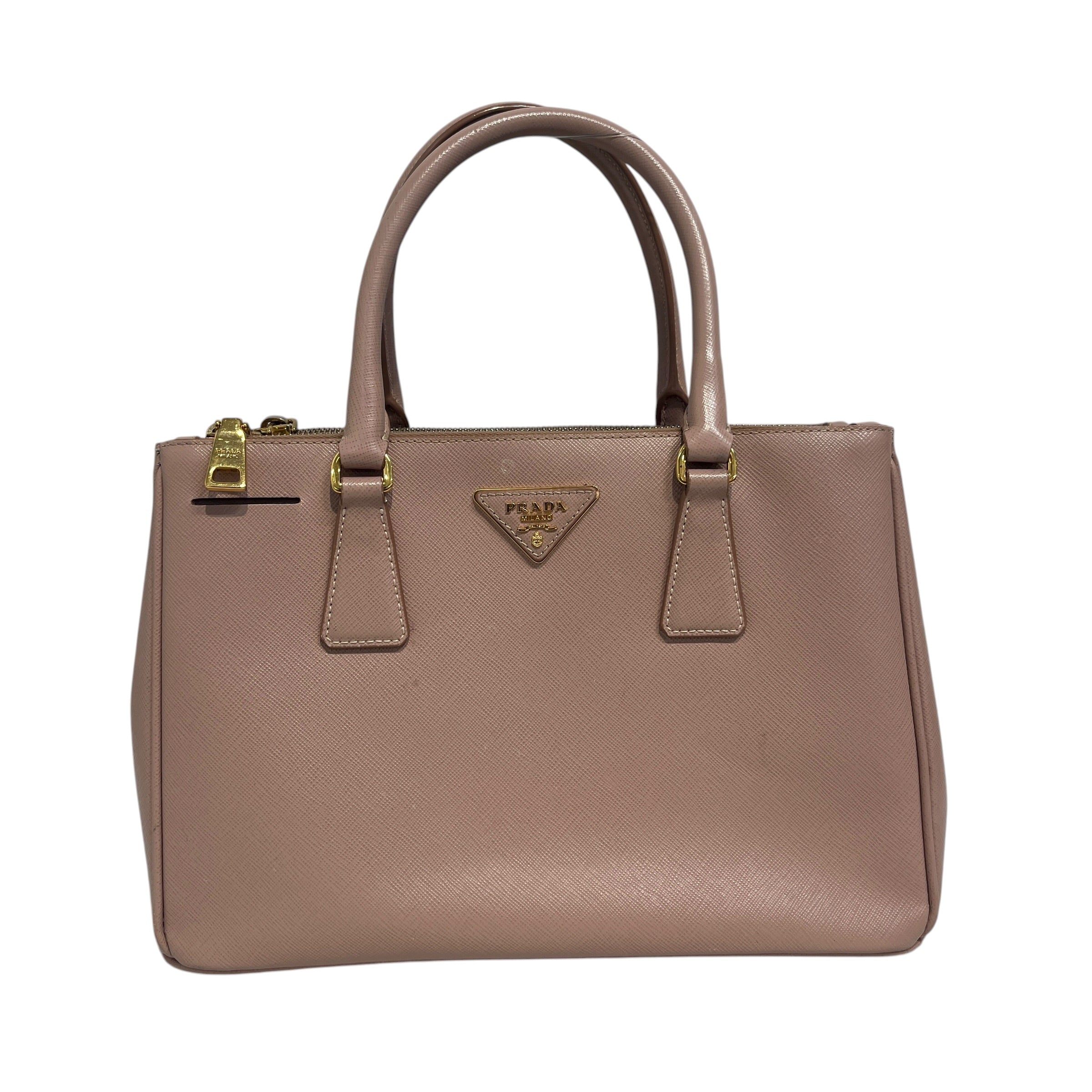 PRADA/Bag/Leather/PNK/gallenia double zip view 1
