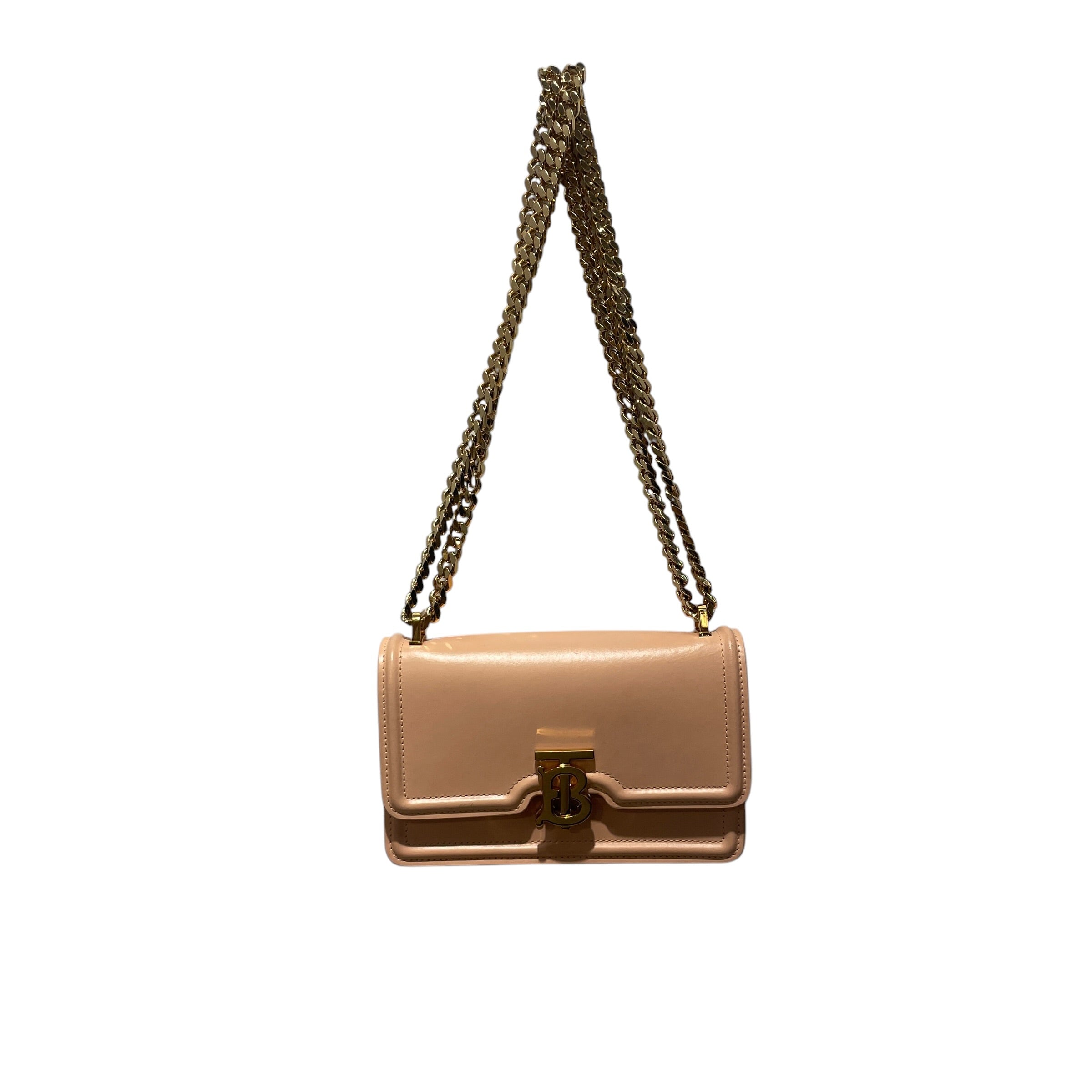 BURBERRY LONDON/Hand Bag/Leather/PNK/TB view 1