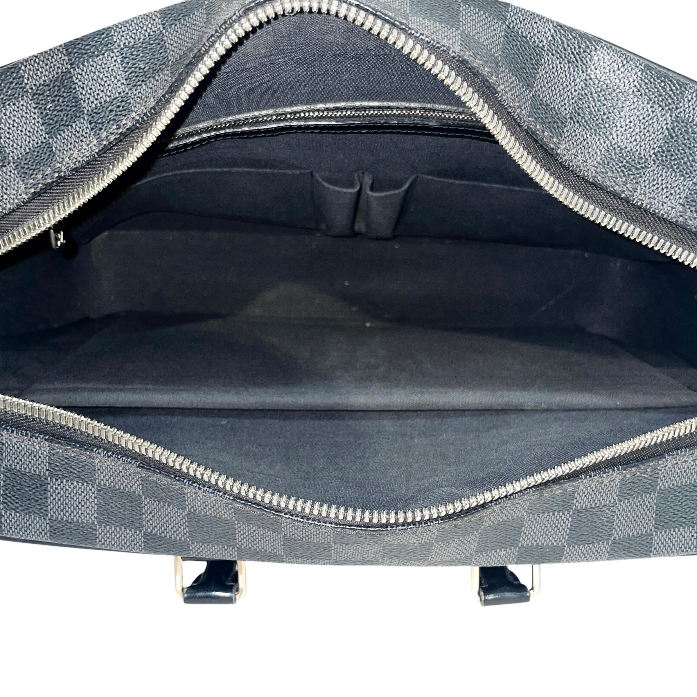 LOUIS VUITTON/Briefcase/Monogram/Leather/BLK/Porte-Documents Voyage Damier view 4