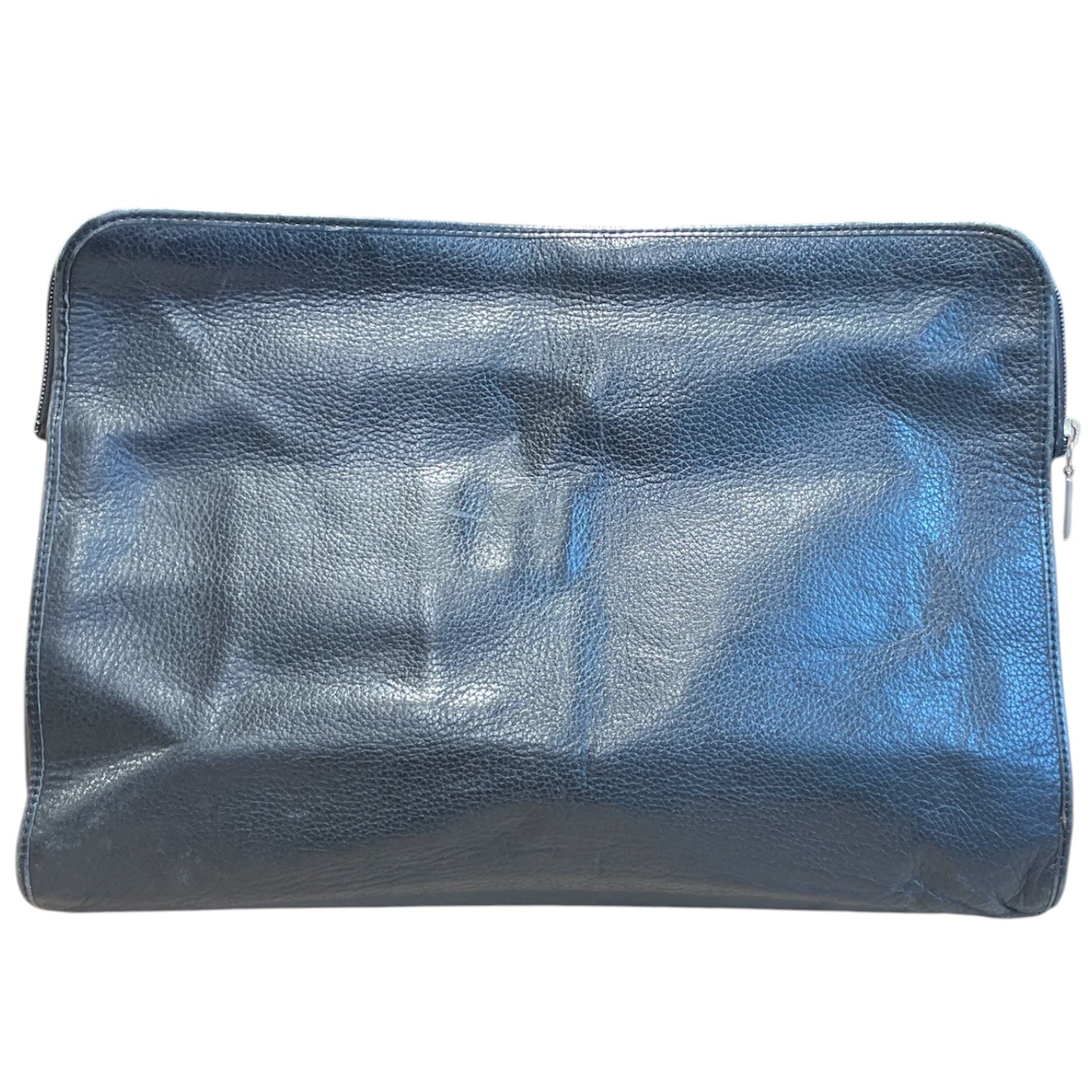 BURBERRYS/Clutch Bag/Leather/BLK/house stripes inside linen view 2