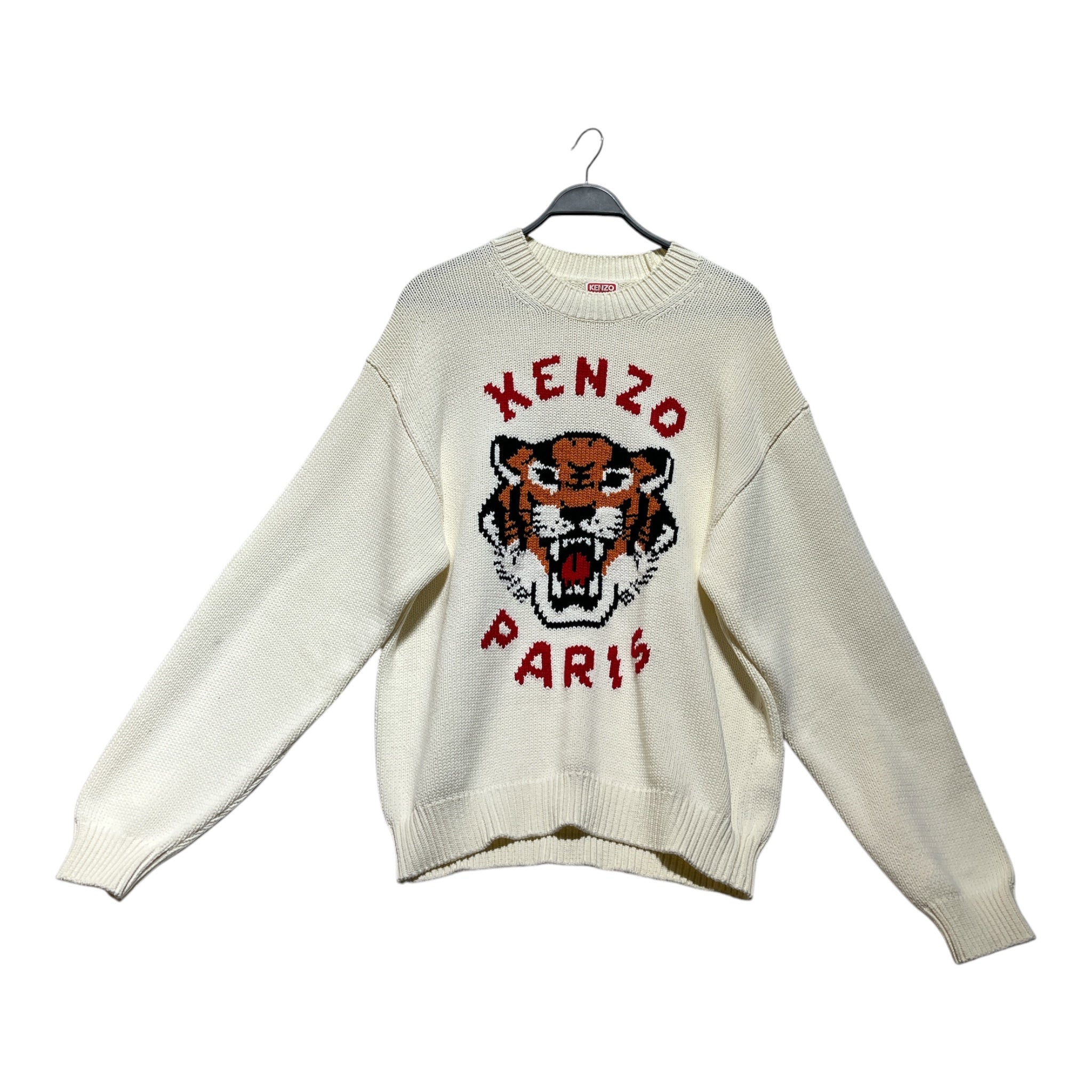 KENZO/Sweater/L/Acrylic/CRM/Tiger Knt Logo view 1