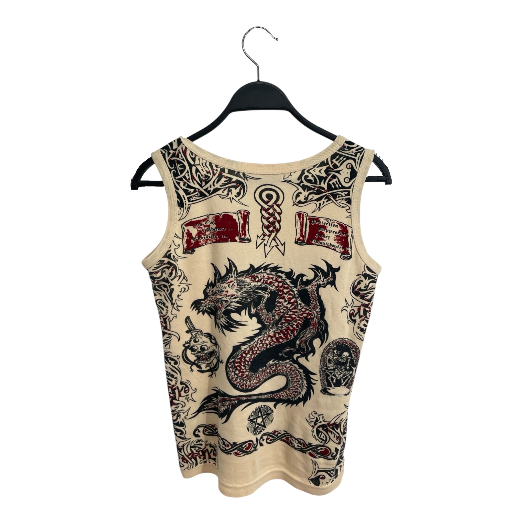 GAULTIER JEAN'S/SL Cut & Sew/XS/Cotton/BEG/FW94 DRAGON TANK TOP view 2