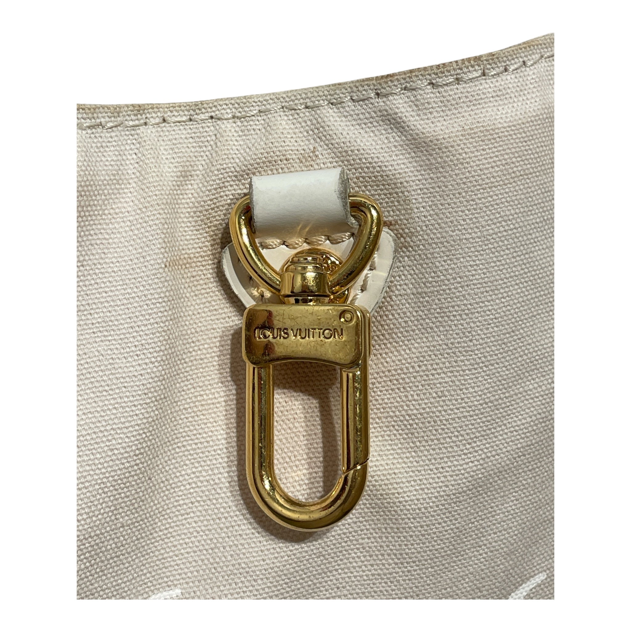 LOUIS VUITTON/Hand Bag/Monogram/Cotton/CRM/Cabas Ipanema Bag view 3