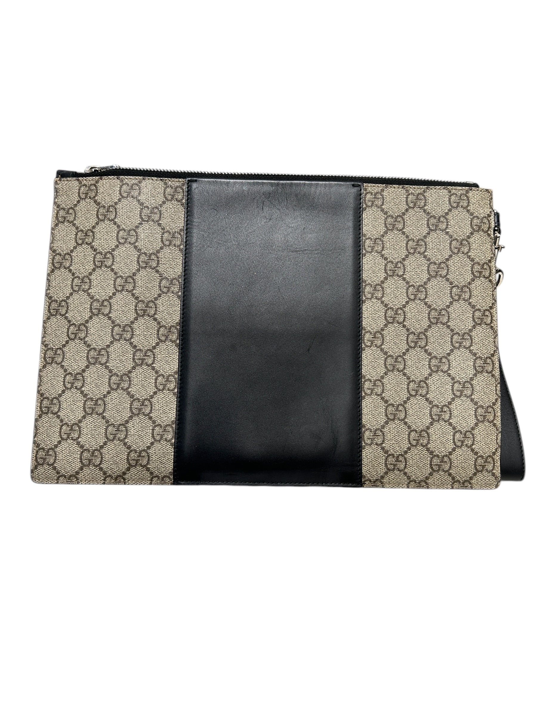 GUCCI/Pouch/Monogram/BLK/MONOGRAM POUCH BLK STRIPE view 2