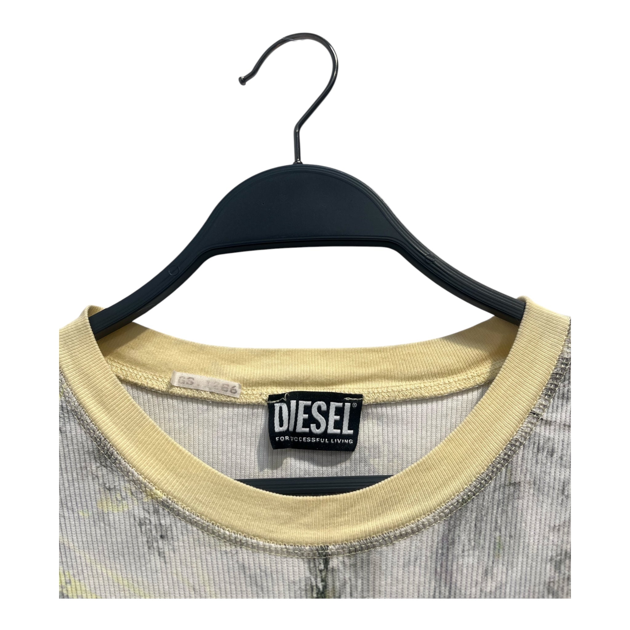 DIESEL/T-Shirt/S/Camouflage/Cotton/MLT/paint stroke real tree yellow view 3
