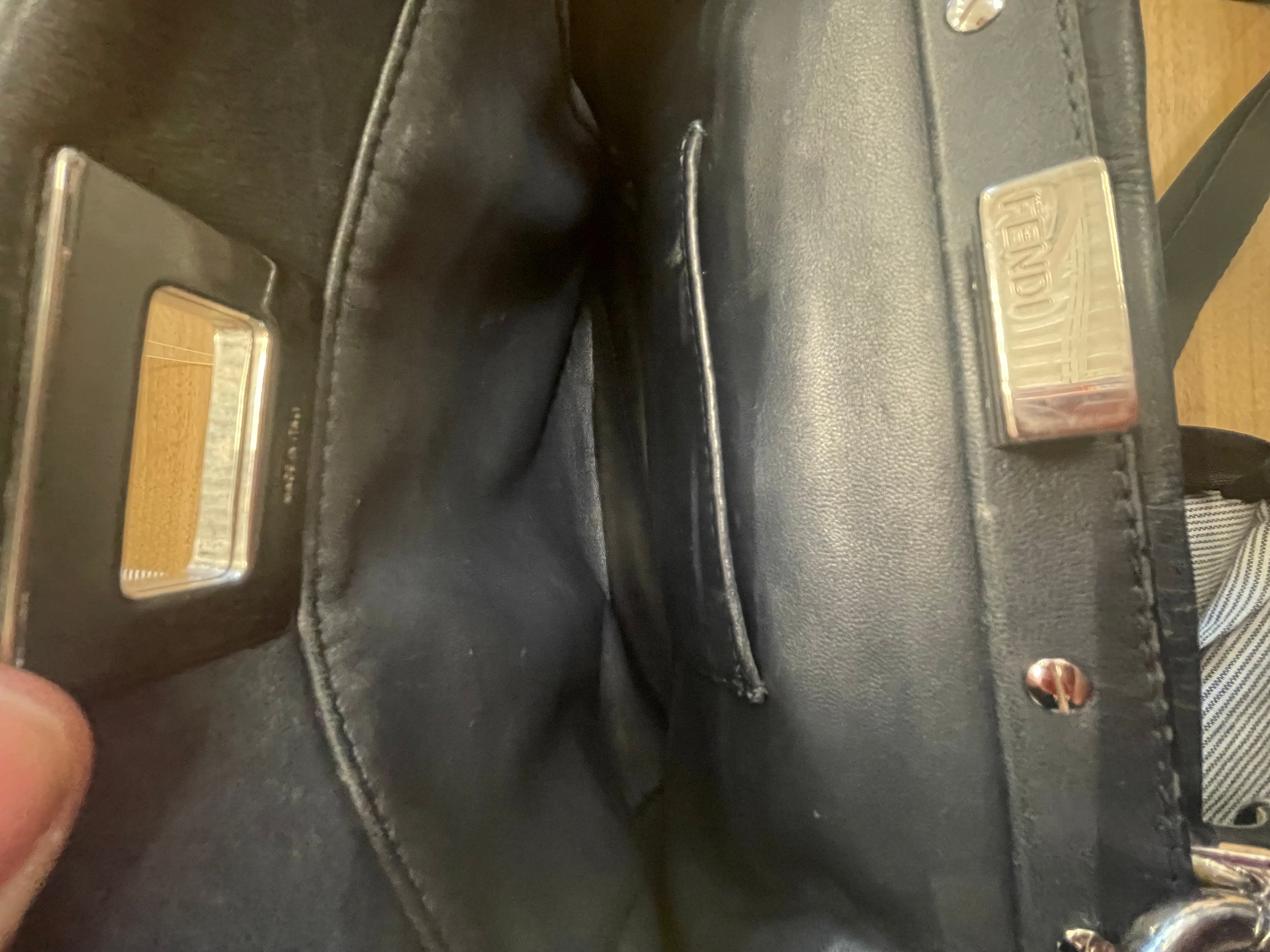 FENDI/Hand Bag/Leather/GRY/Dark Gray Peekaboo Bag view 4
