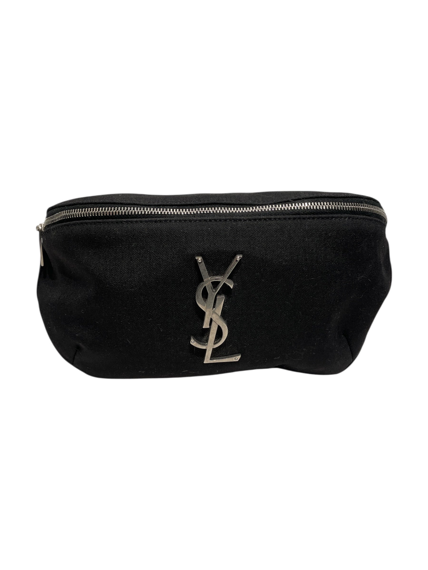 YVES SAINT LAURENT/Fanny Pack/Cotton/BLK/Fanny pack view 1