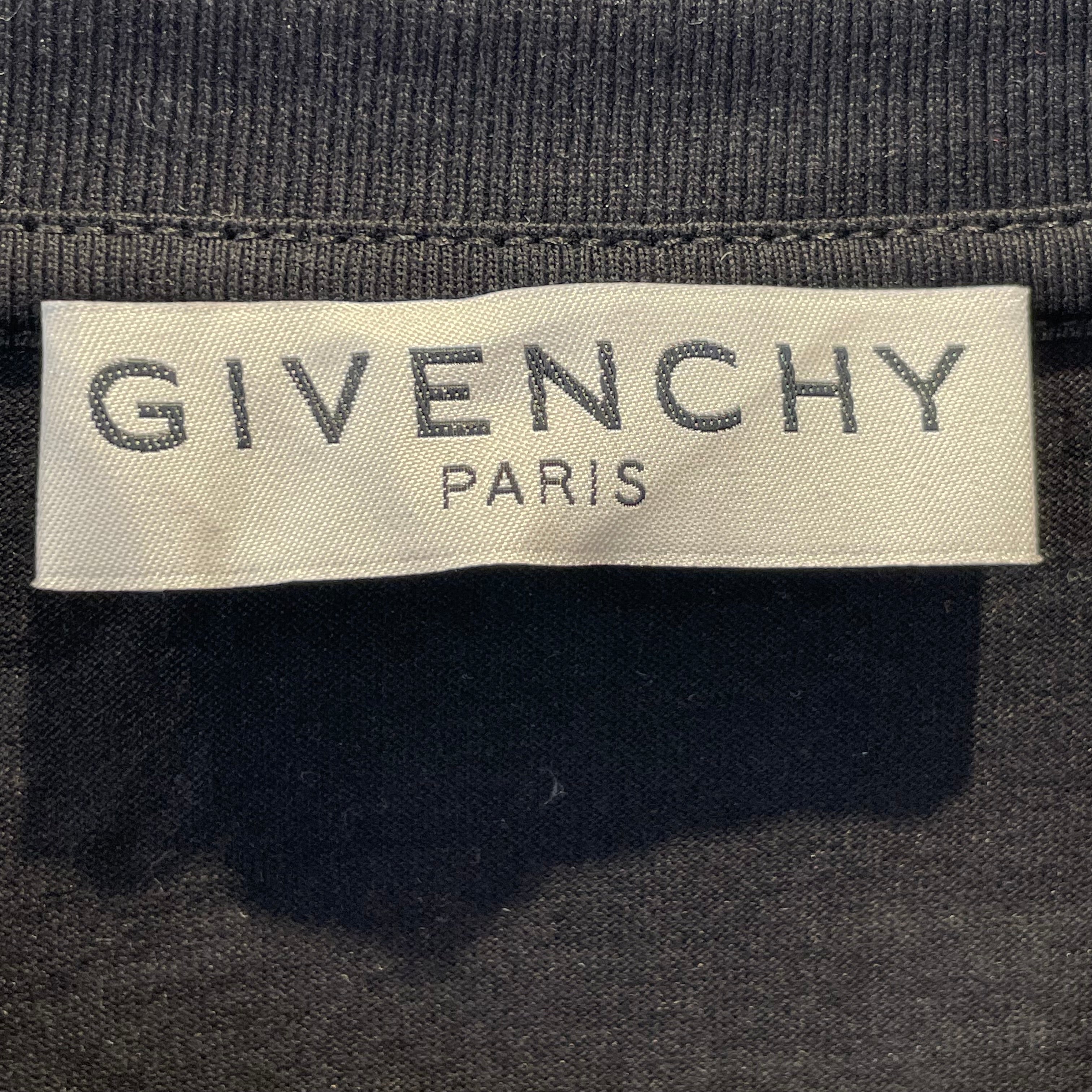 GIVENCHY/T-Shirt/M/Cotton/BLK/SILVER LOGO TEE view 3
