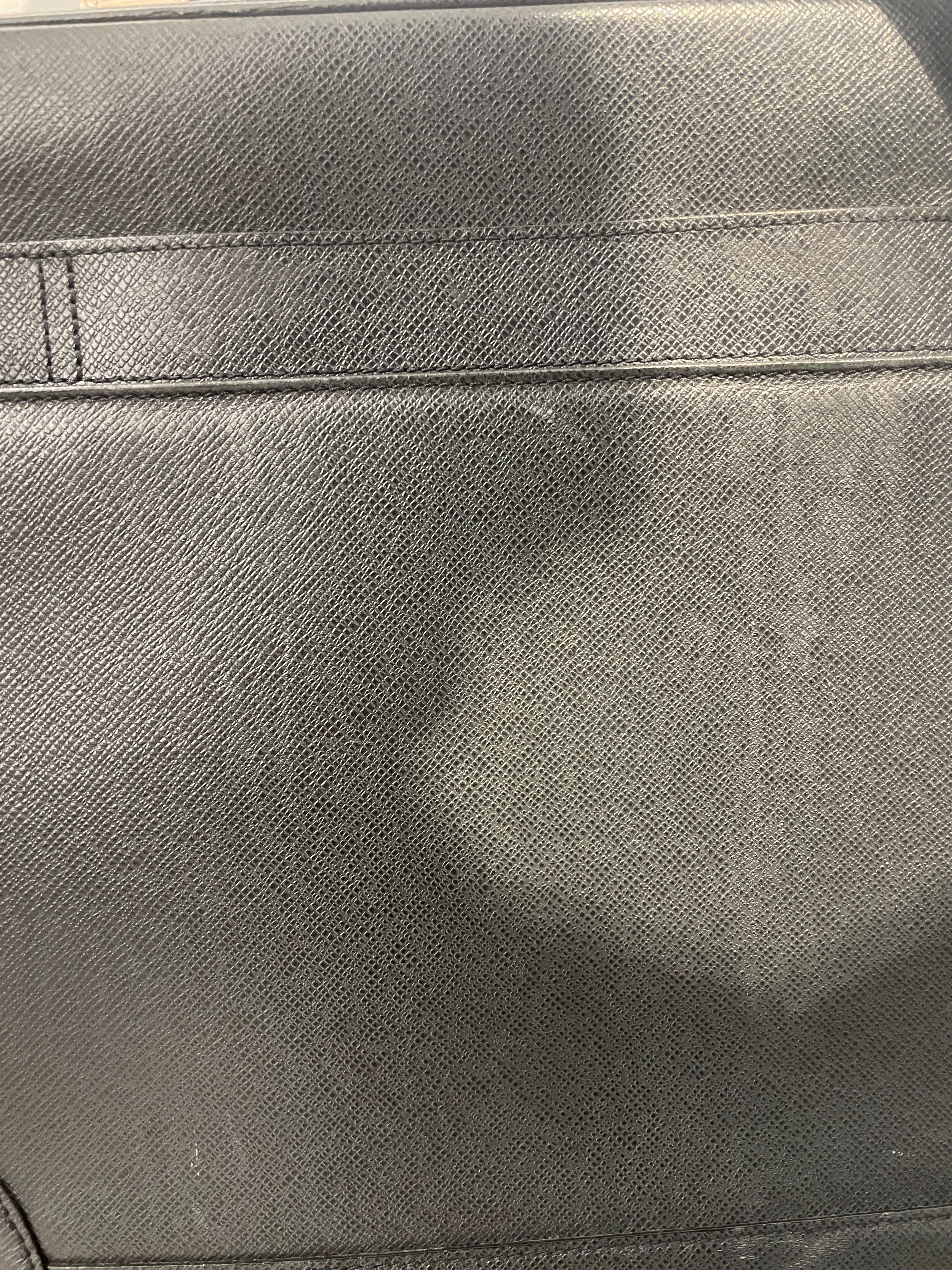 LOUIS VUITTON/Briefcase/Leather/BLK/LV BLK BRIEF CASE W STRAP view 8