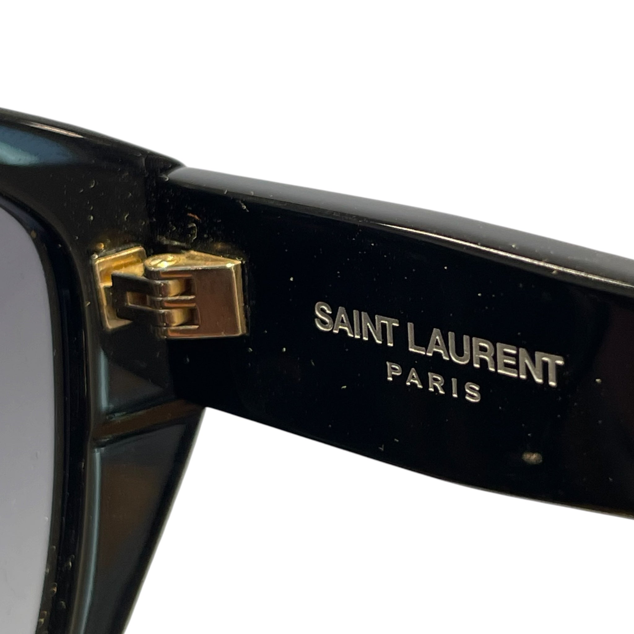 SAINT LAURENT/Accessories/BLK/YSL SIDE GOLD GRWARE view 3