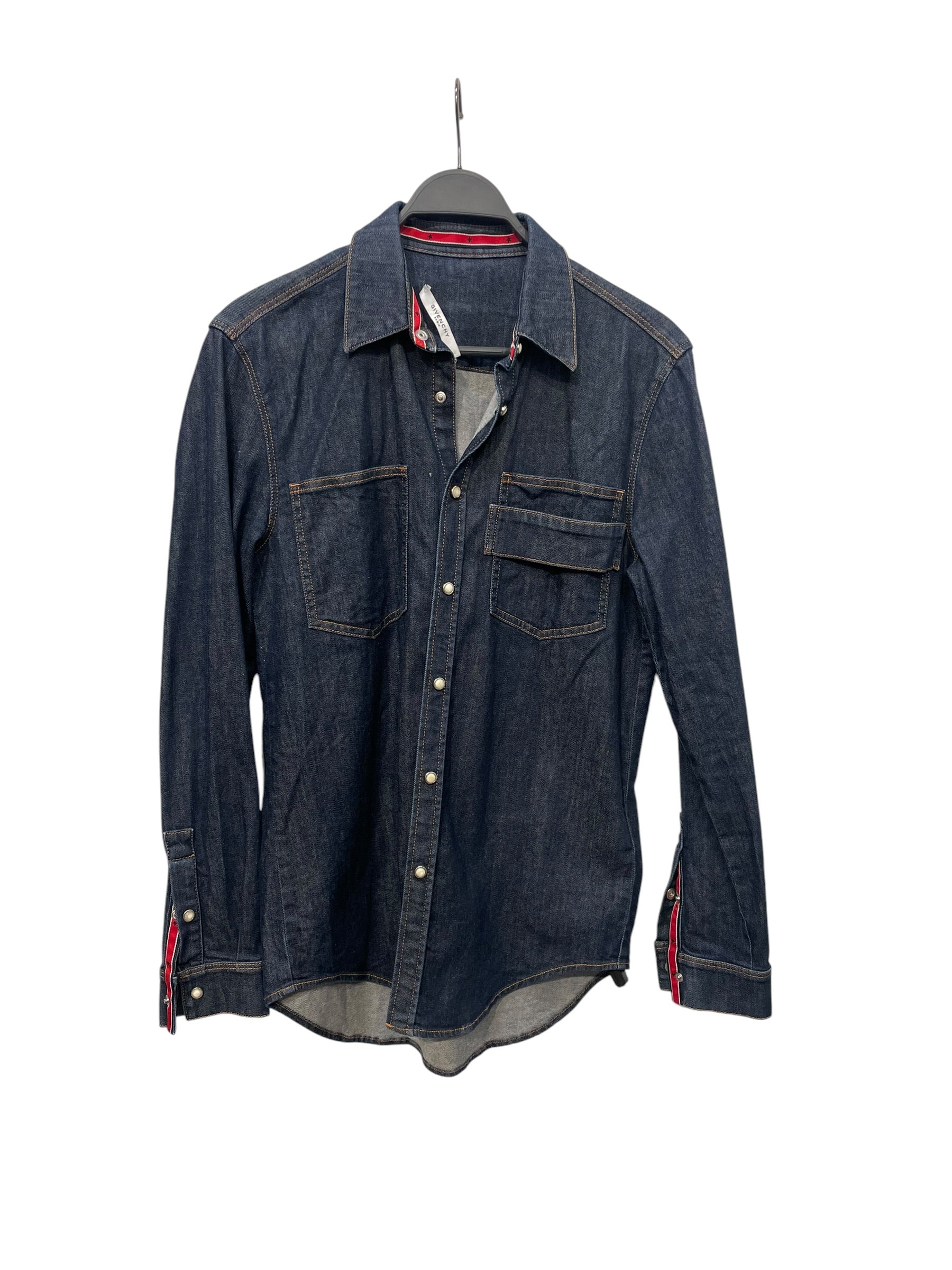 GIVENCHY/LS Shirt/S/Cotton/NVY/STAR COLLAR DETAIL view 1