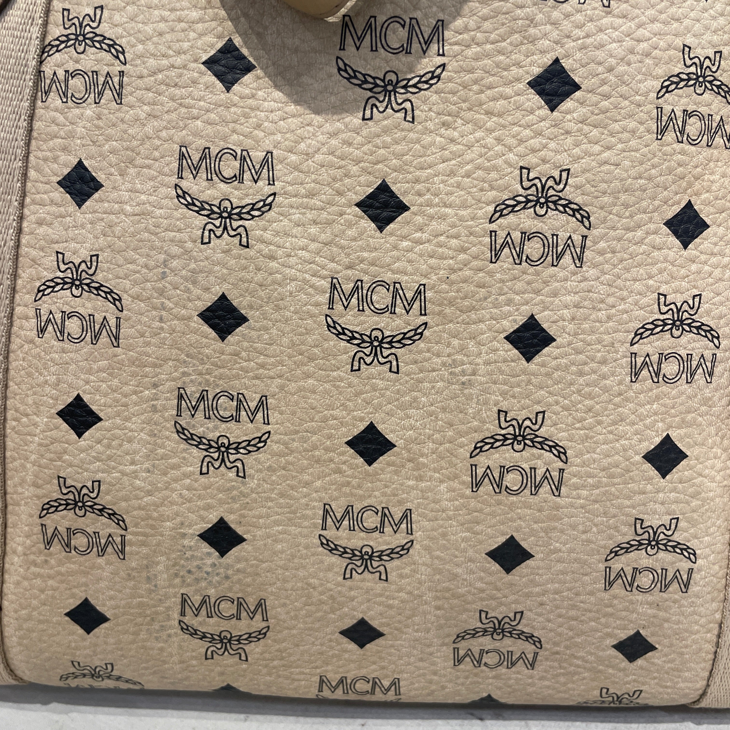 MCM/Tote Bag/Monogram/Leather/CRM/ view 10
