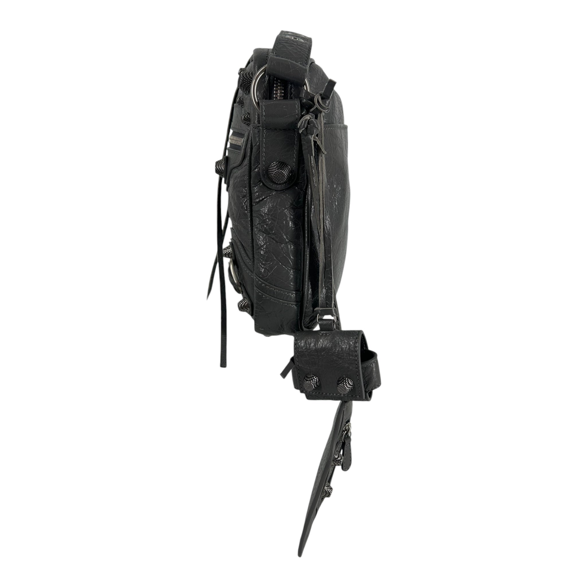 BALENCIAGA/Cross Body Bag/Leather/GRY/LA CAGOLE MENS CROSSBODY BAG view 2